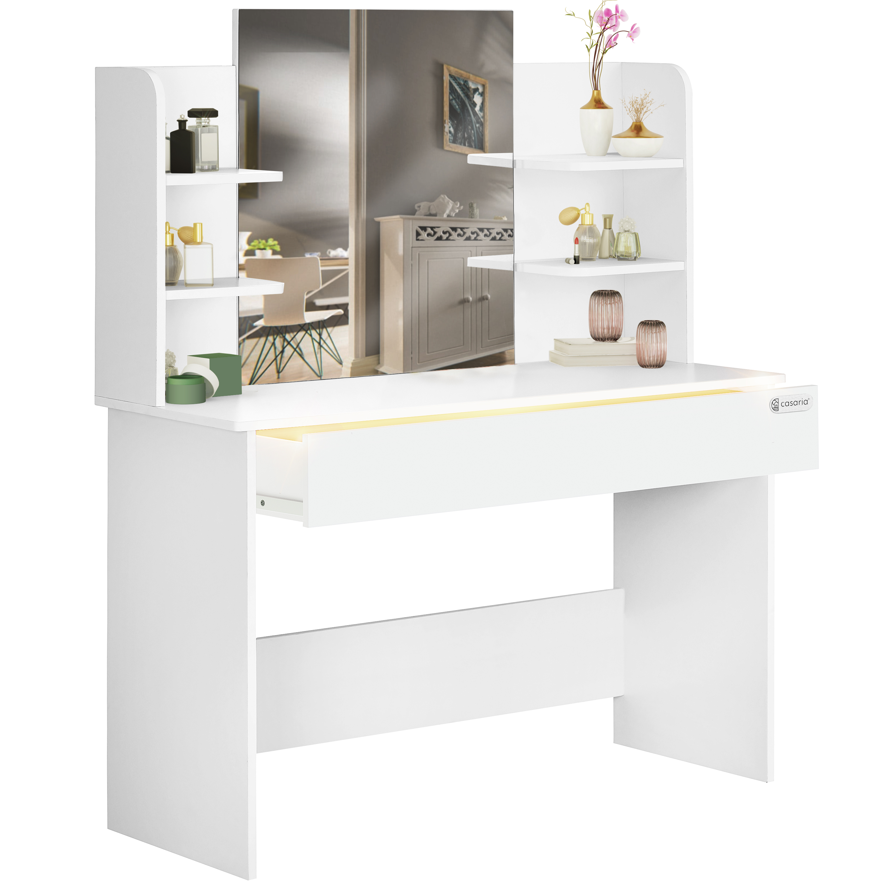 Make\u002Dup\u0020Tafel\u0020Lucia\u0020Wit\u0020140x110x40cm