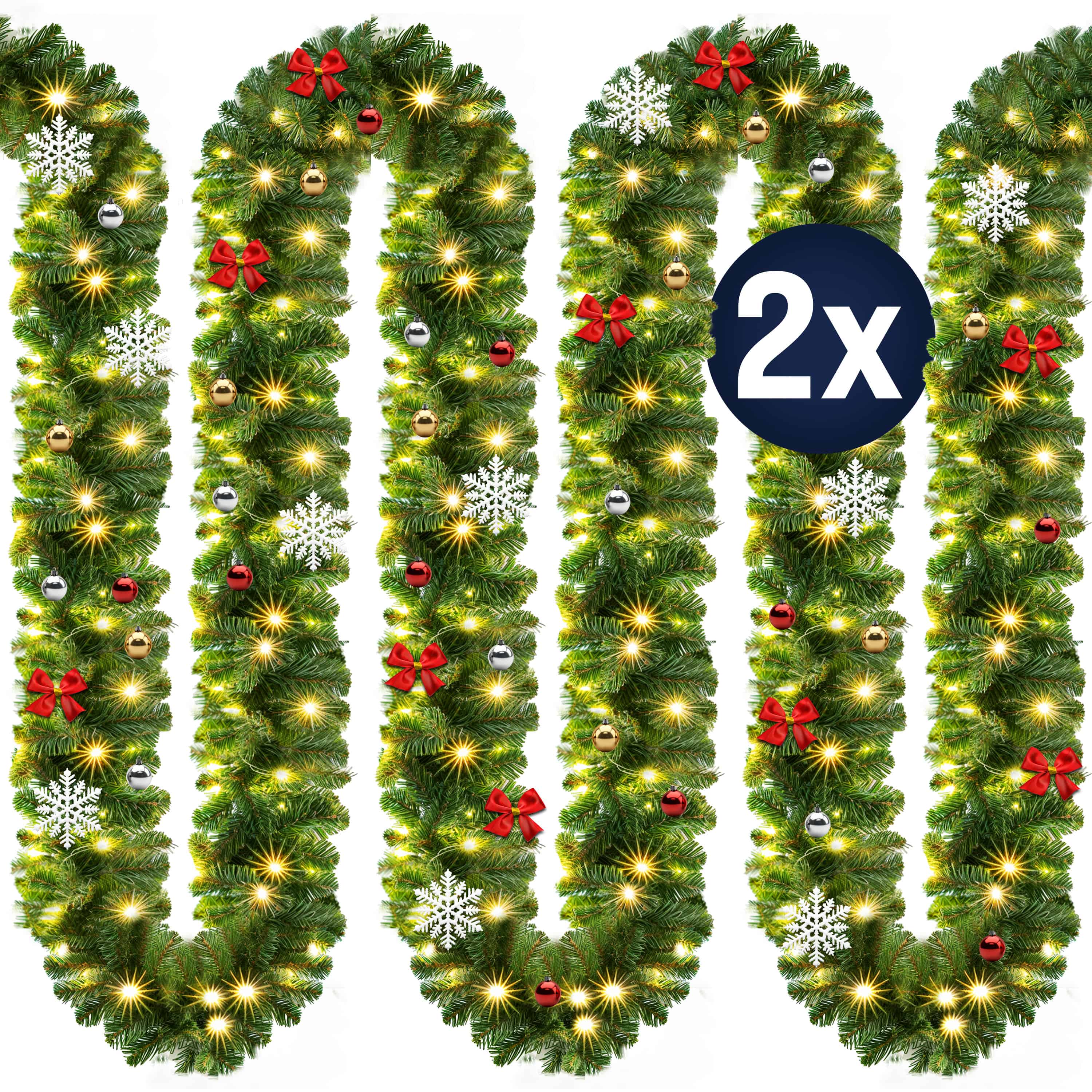 Kerstslinger\u002010m\u0020In\u002D\u002FOutdoor\u0020incl\u0020Versiering\u0020,\u0020set\u0020van\u00202
