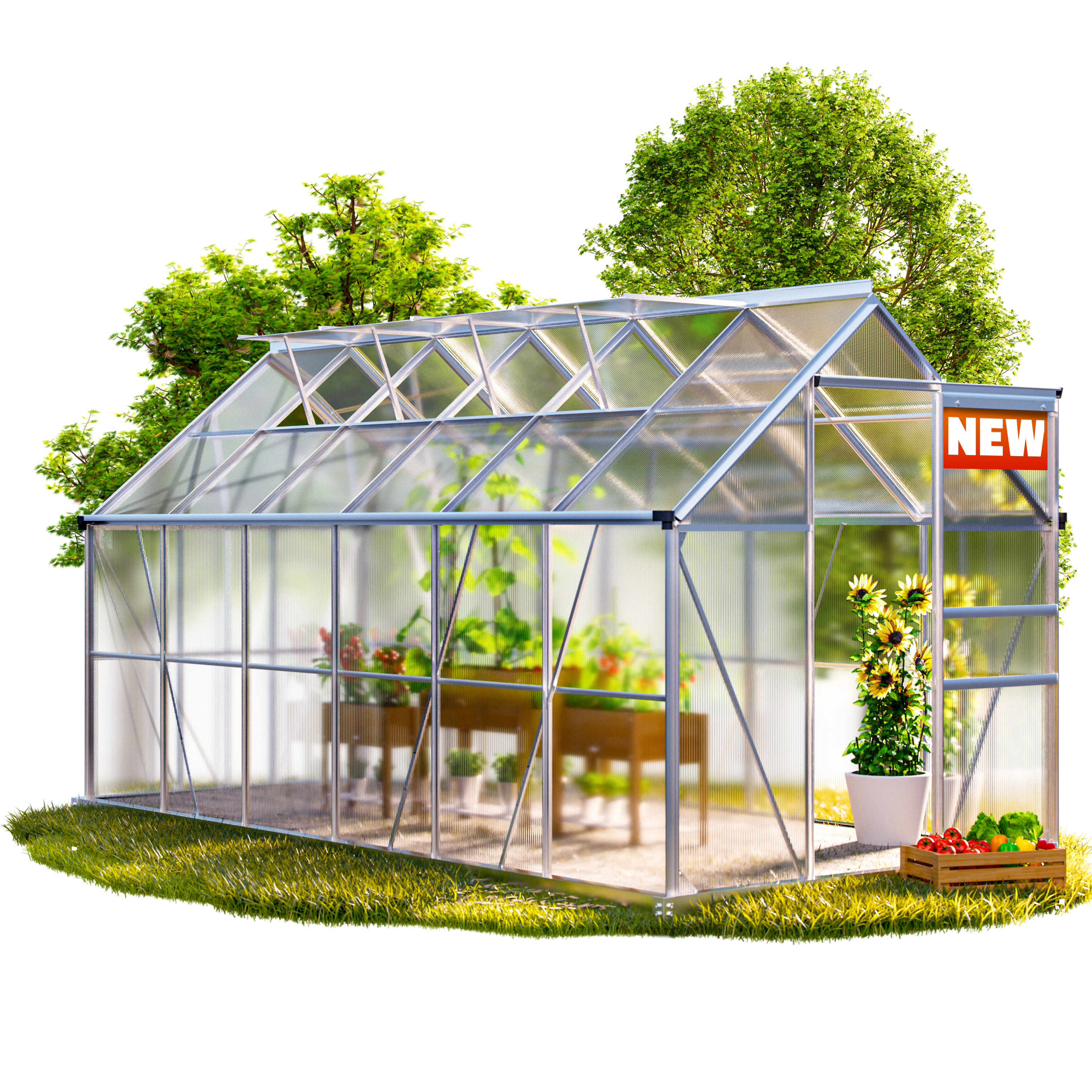 Tuinkas\u0020Aluminium\u0020380x190x195cm\u0020met\u0020fundering Tuinkas\u0020Aluminium\u0020380x190x195cm\u0020met\u0020fundering