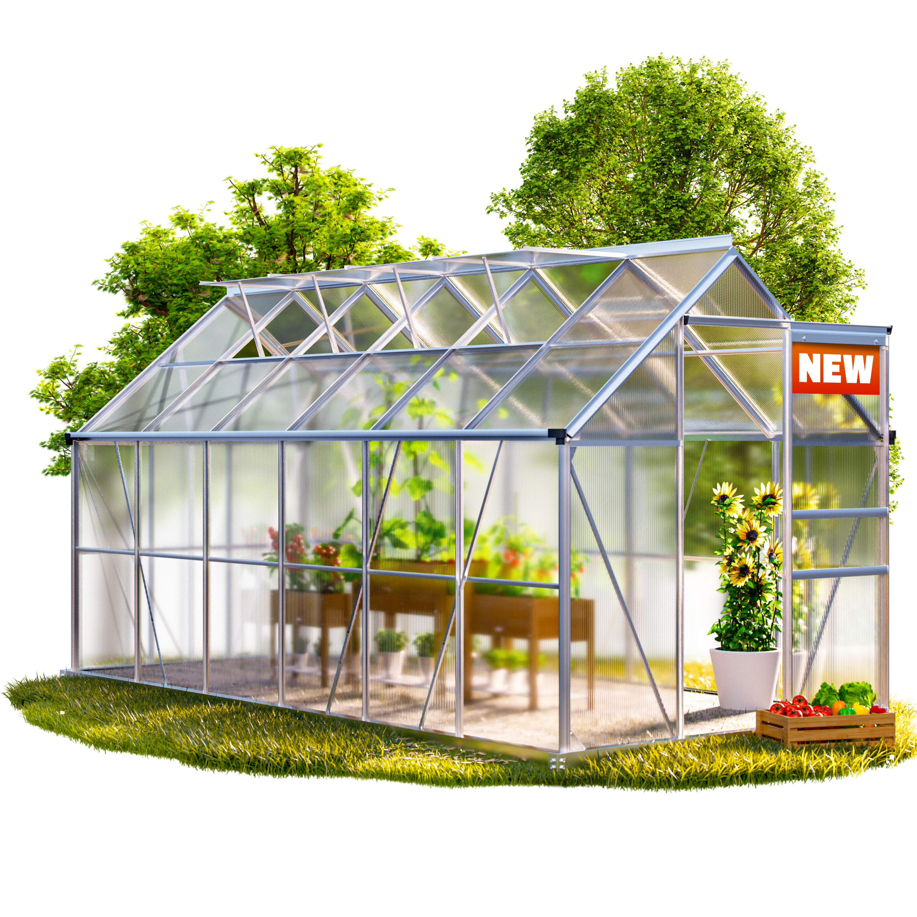 Tuinkas\u0020Aluminium\u0020380x190x195cm\u0020met\u0020fundering Tuinkas\u0020Aluminium\u0020380x190x195cm\u0020met\u0020fundering