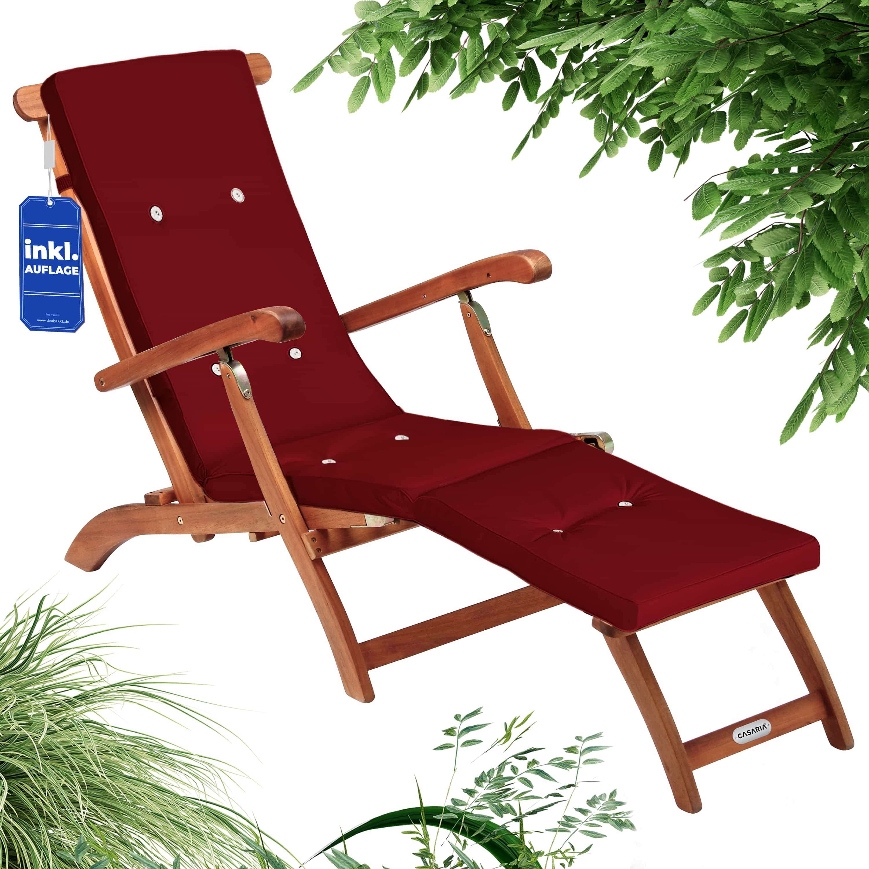 Ligbed\u0020Queen\u0020Mary\u00AE\u0020acaciahout\u0020FSC\u00AE\u002Dgecertificeerd\u0020incl\u0020kussen\u0020Rood Ligbed\u0020Queen\u0020Mary\u00AE\u0020acaciahout\u0020FSC\u00AE\u002Dgecertificeerd\u0020incl\u0020kussen\u0020Rood