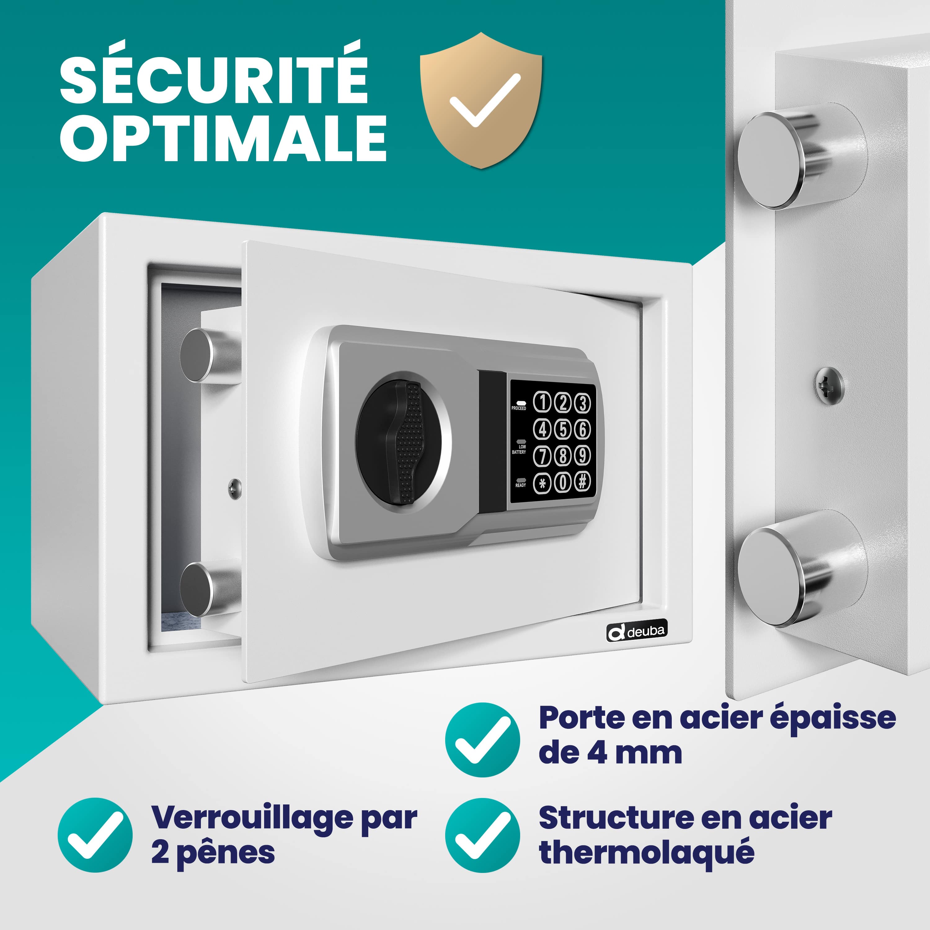 Kluis\u0020Zilver\u0020Staal\u002020x31x20cm\u0020Elektronisch\u0020slot