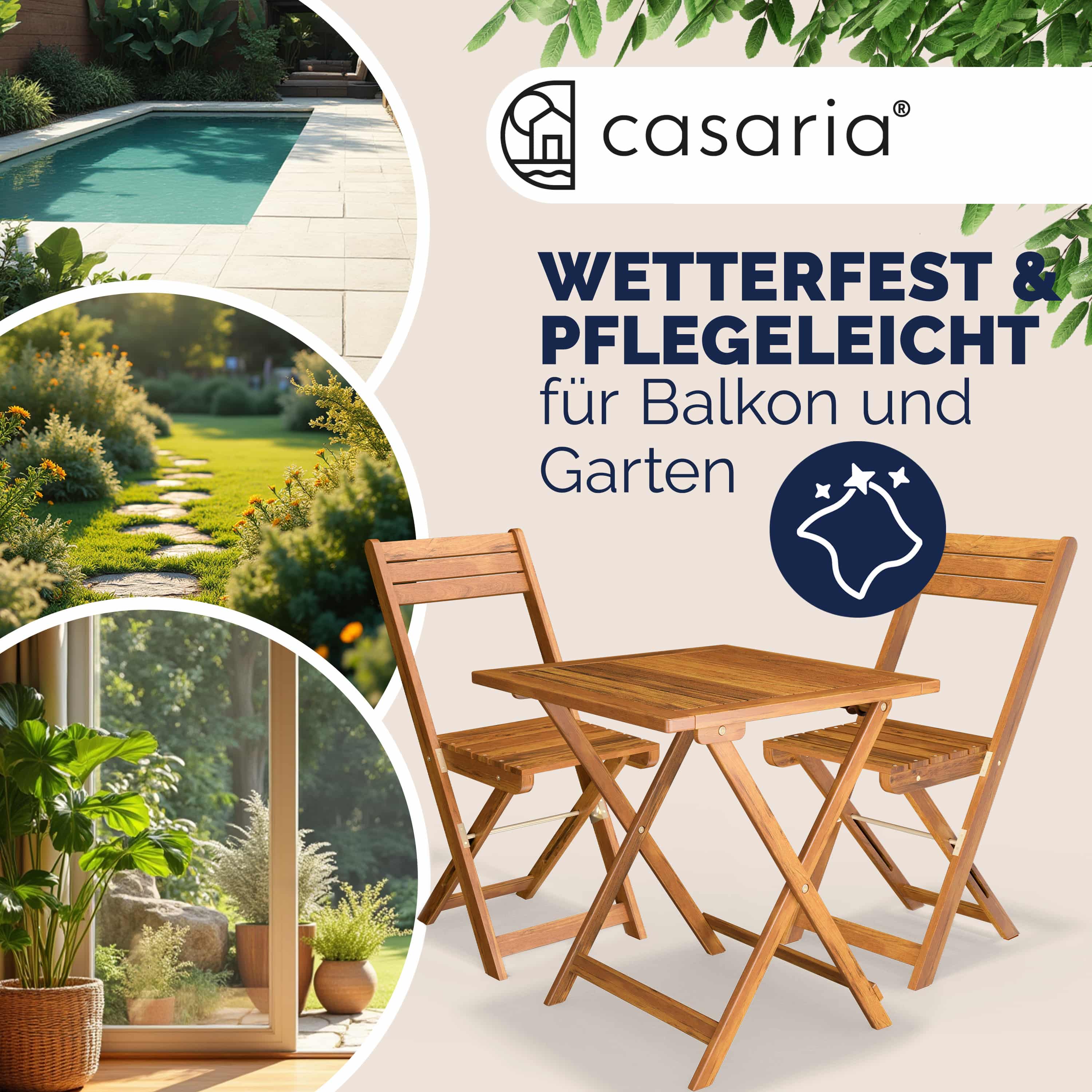 Tuinset\u00203\u002Ddelig\u0020Acaciahout\u0020Inklapbaar