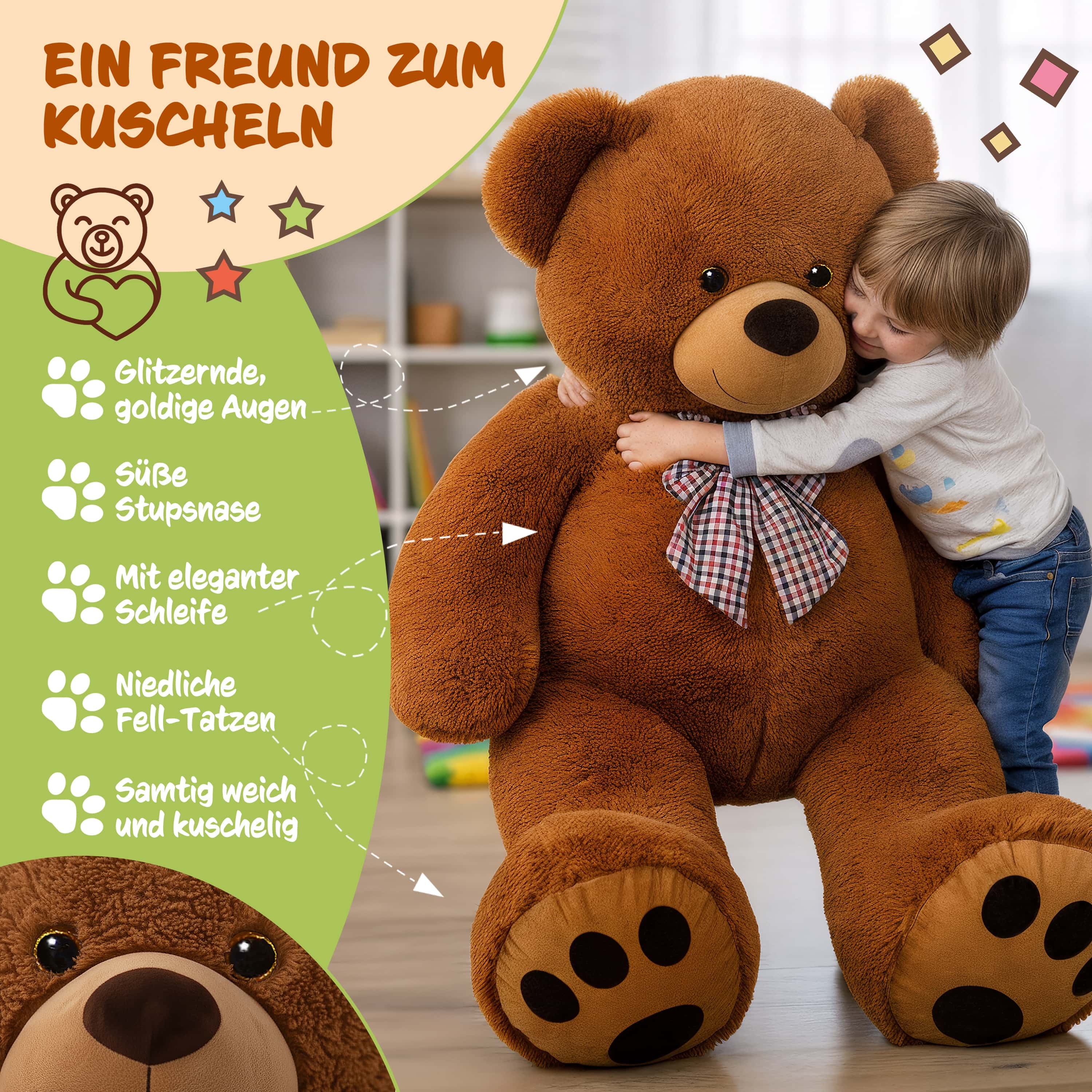 Knuffelbeer\u0020Bruin\u0020Pluche\u0020150cm\u0020XXL Knuffelbeer\u0020Bruin\u0020Pluche\u0020150cm\u0020XXL