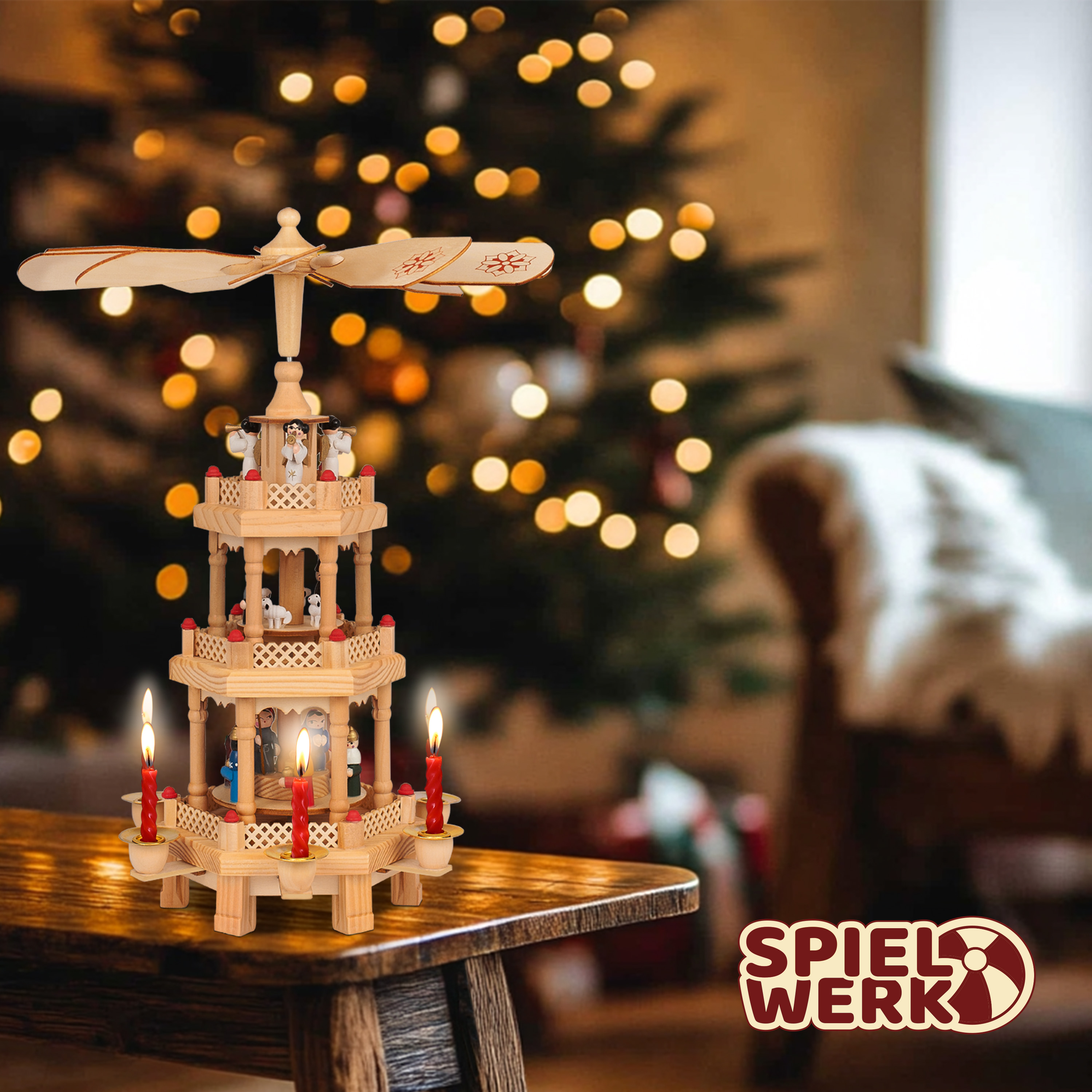 Kerstpiramide\u0020Hout\u002035x20x20cm\u0020Kaarsen\u00203\u0020Etages Kerstpiramide\u0020Hout\u002035x20x20cm\u0020Kaarsen\u00203\u0020Etages