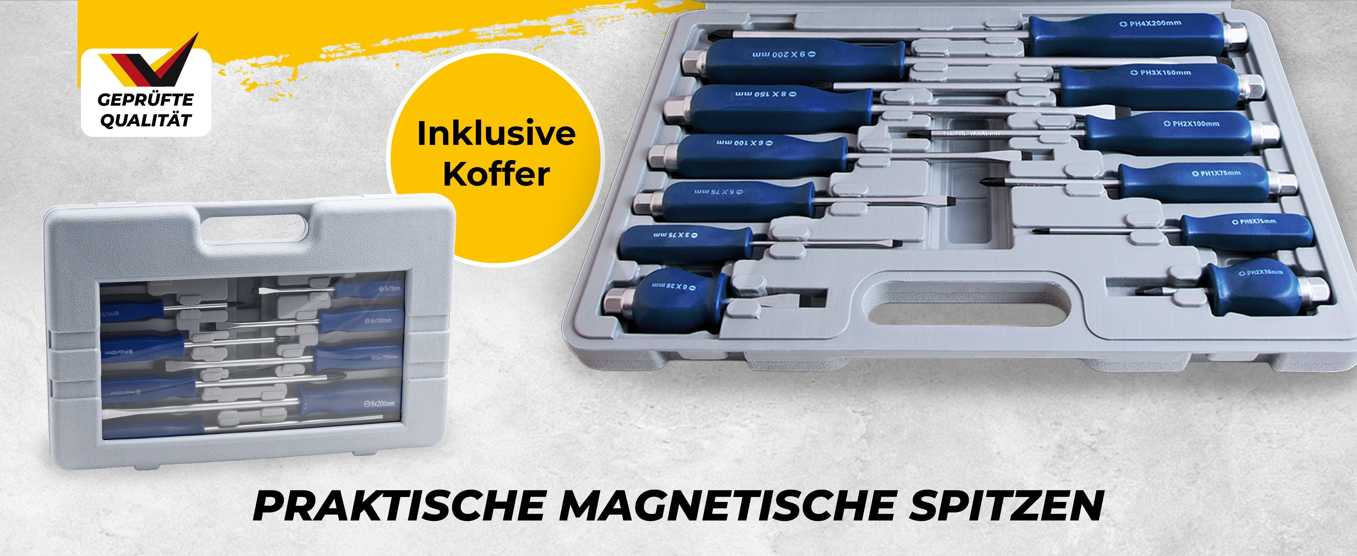 Schroevendraaierset\u0020Chroom\u002DVanadium\u002DStaal\u002038x25x5cm