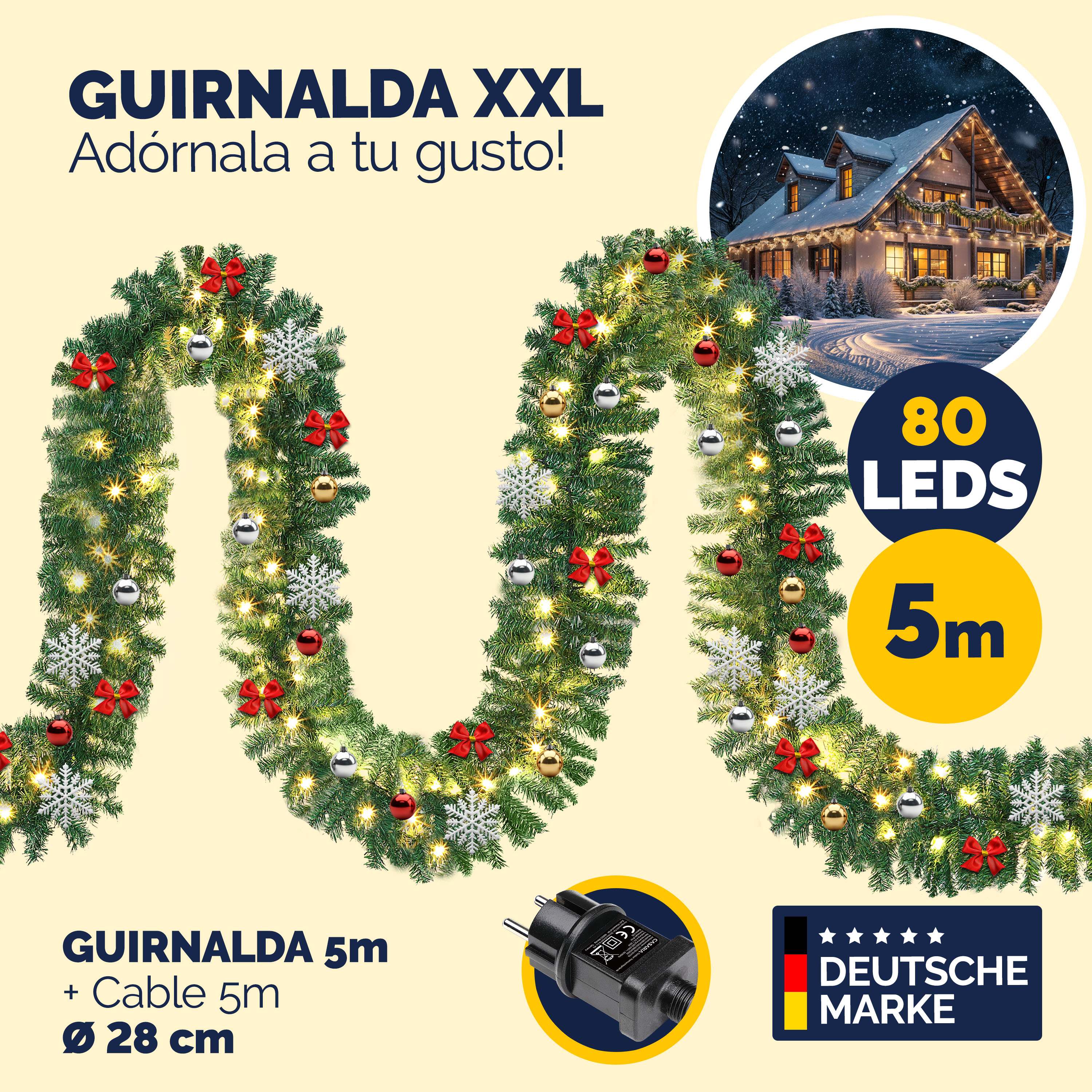 Guirlande\u0020Groen\u00205m\u002080\u0020LED\u00B4s\u0020Kerstdecoratie Guirlande\u0020Groen\u00205m\u002080\u0020LED\u00B4s\u0020Kerstdecoratie