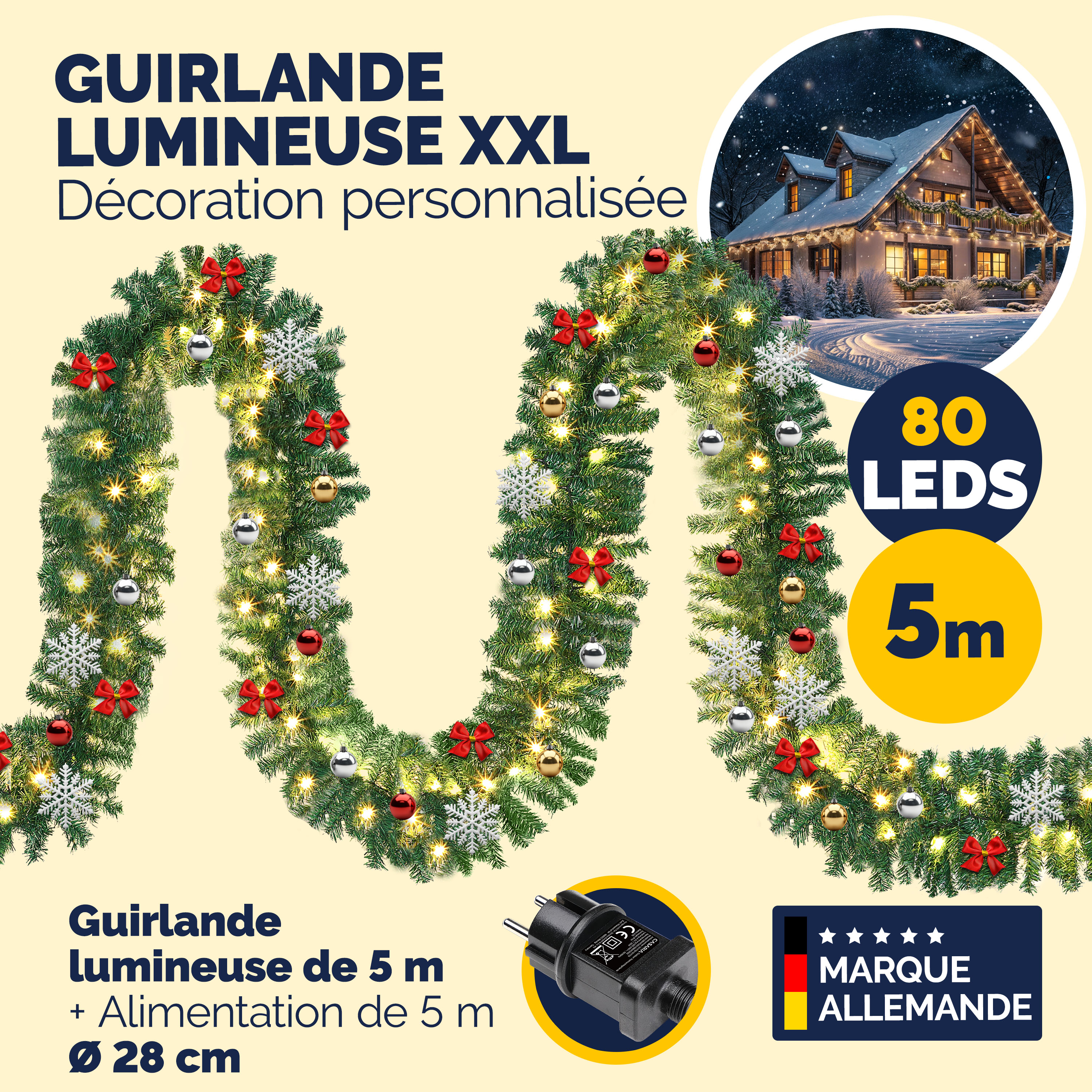 Guirlande\u0020Groen\u00205m\u002080\u0020LED\u00B4s\u0020Kerstdecoratie Guirlande\u0020Groen\u00205m\u002080\u0020LED\u00B4s\u0020Kerstdecoratie