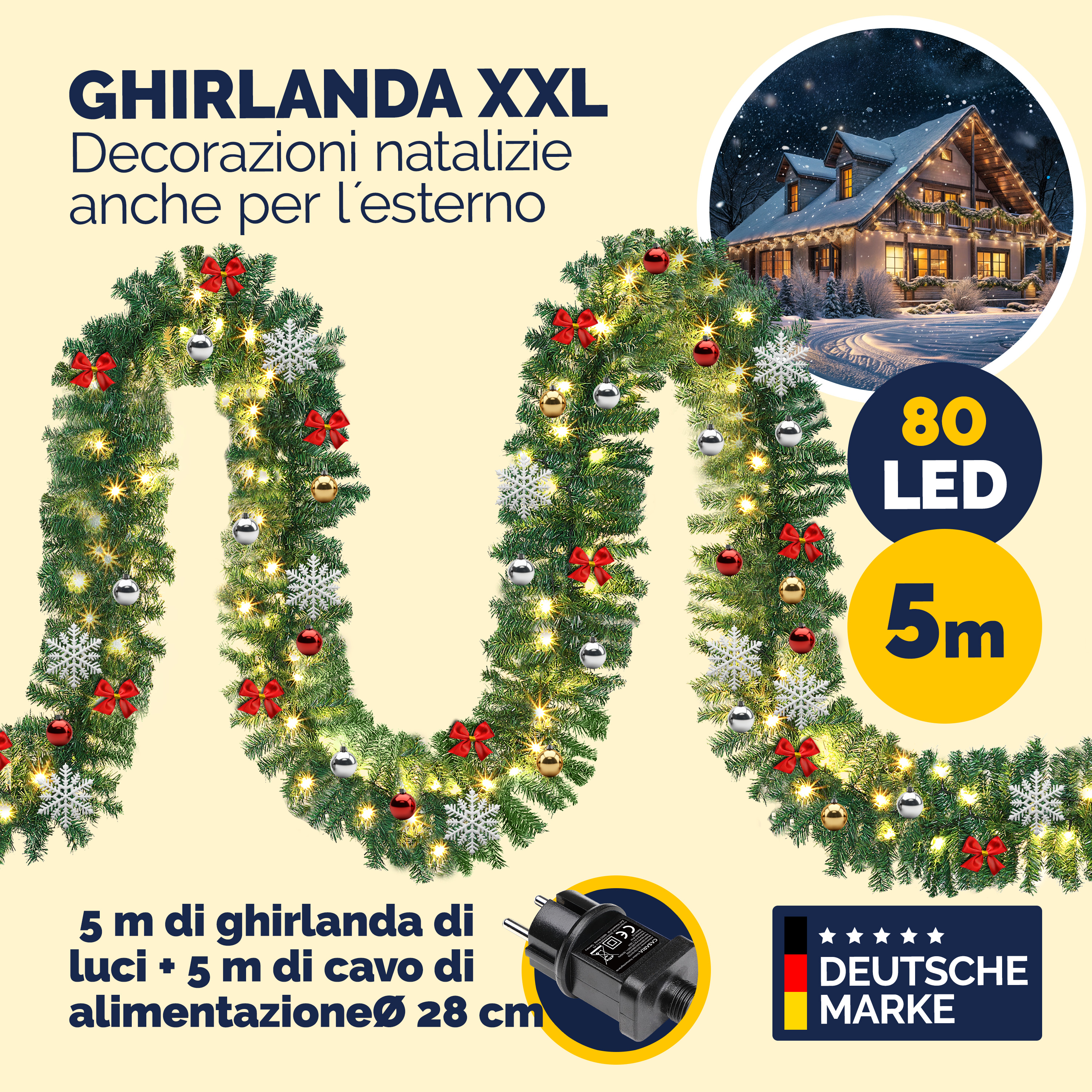 Guirlande\u0020Groen\u00205m\u002080\u0020LED\u00B4s\u0020Kerstdecoratie Guirlande\u0020Groen\u00205m\u002080\u0020LED\u00B4s\u0020Kerstdecoratie