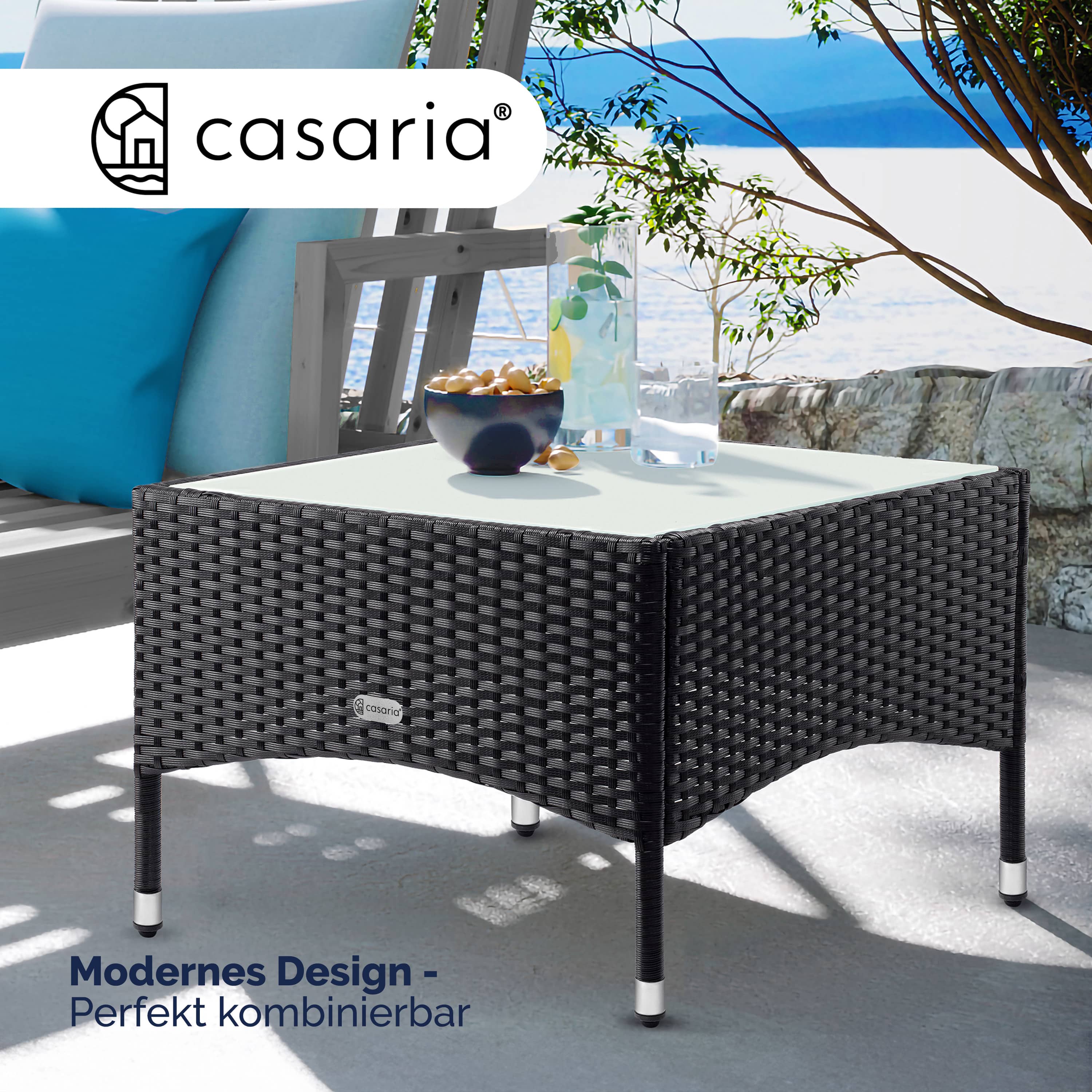 Polyrotan\u0020Bijzettafel\u0020Zwart\u002058x58x42cm Polyrotan\u0020Bijzettafel\u0020Zwart\u002058x58x42cm