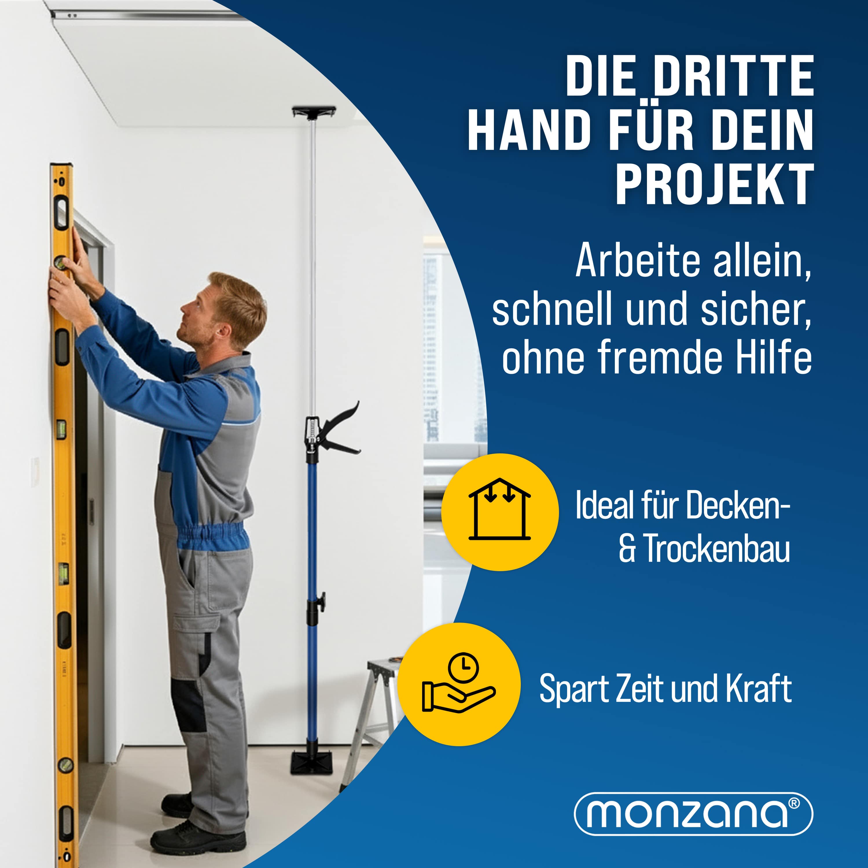 Bouwstempel\u0020Set\u0020van\u00203\u0020Blauw\u0020Staal\u002050\u002D115cm\u002030kg