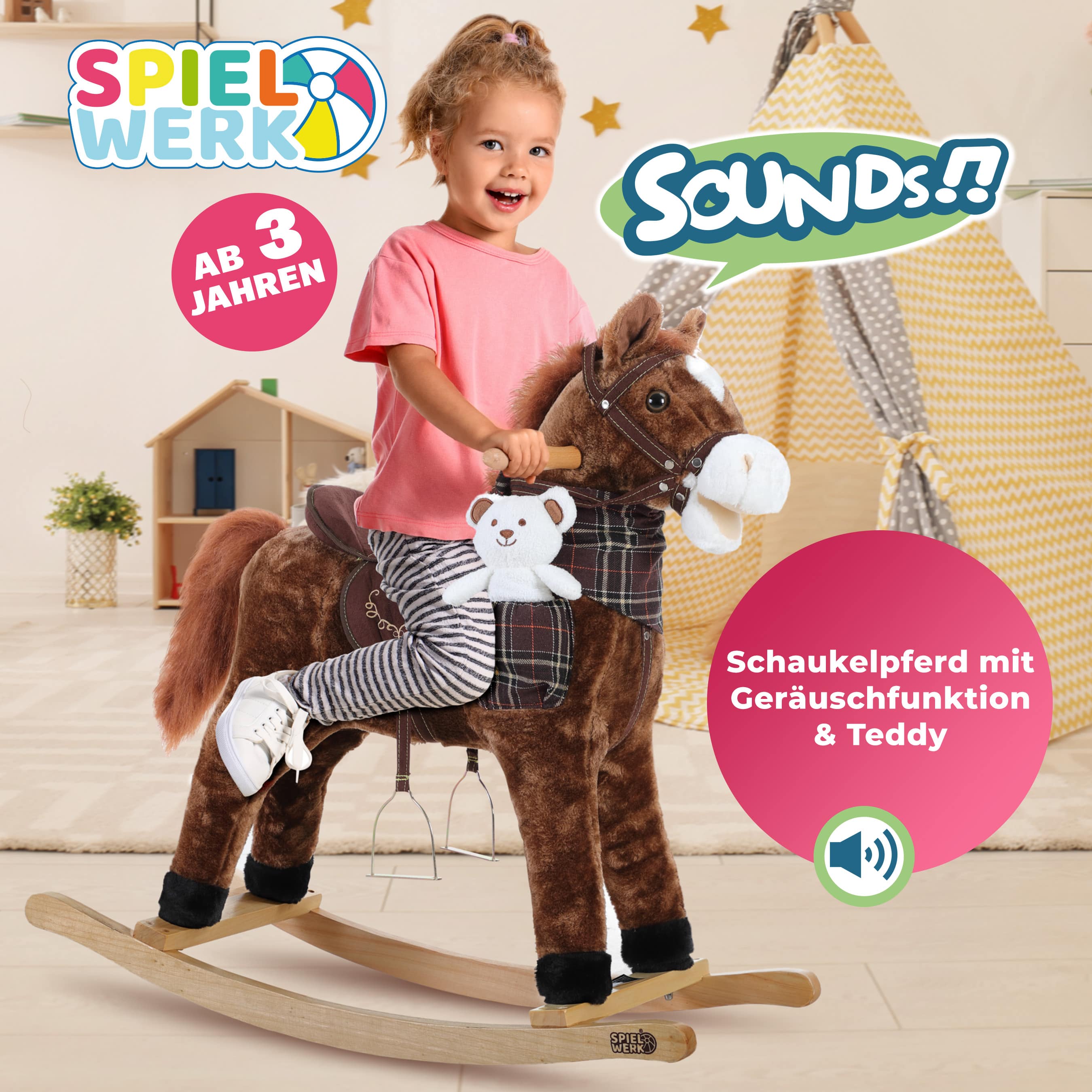 Schommeldier\u0020Paard\u0020Bruin\u0020met\u0020Geluid Schommeldier\u0020Paard\u0020Bruin\u0020met\u0020Geluid