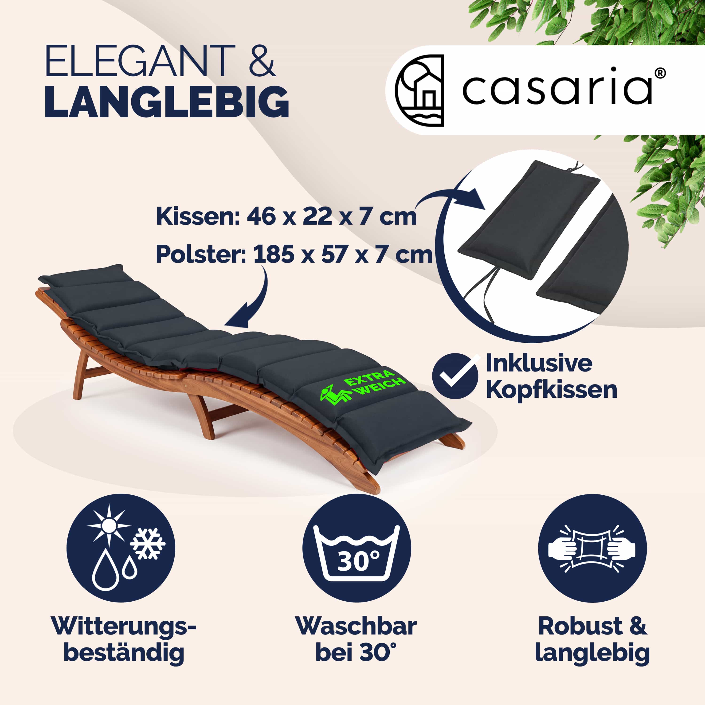 Ligbedkussen\u0020Antraciet\u0020183x56x7cm Ligbedkussen\u0020Antraciet\u0020183x56x7cm
