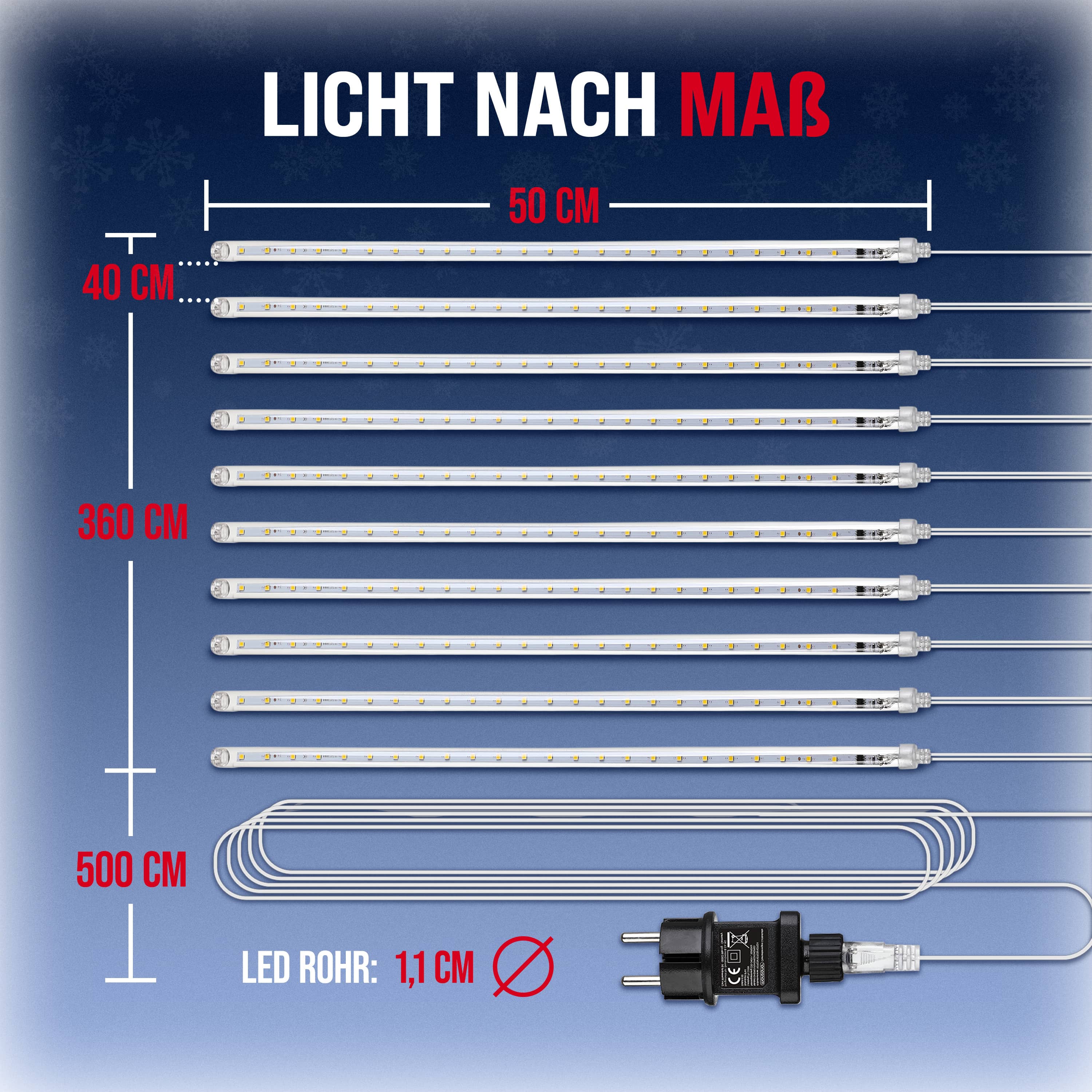 Kerstverlichting\u0020Ijsregen\u0020LED\u0020Lichteffect\u0020Blauw\u00208,6\u0020Meter