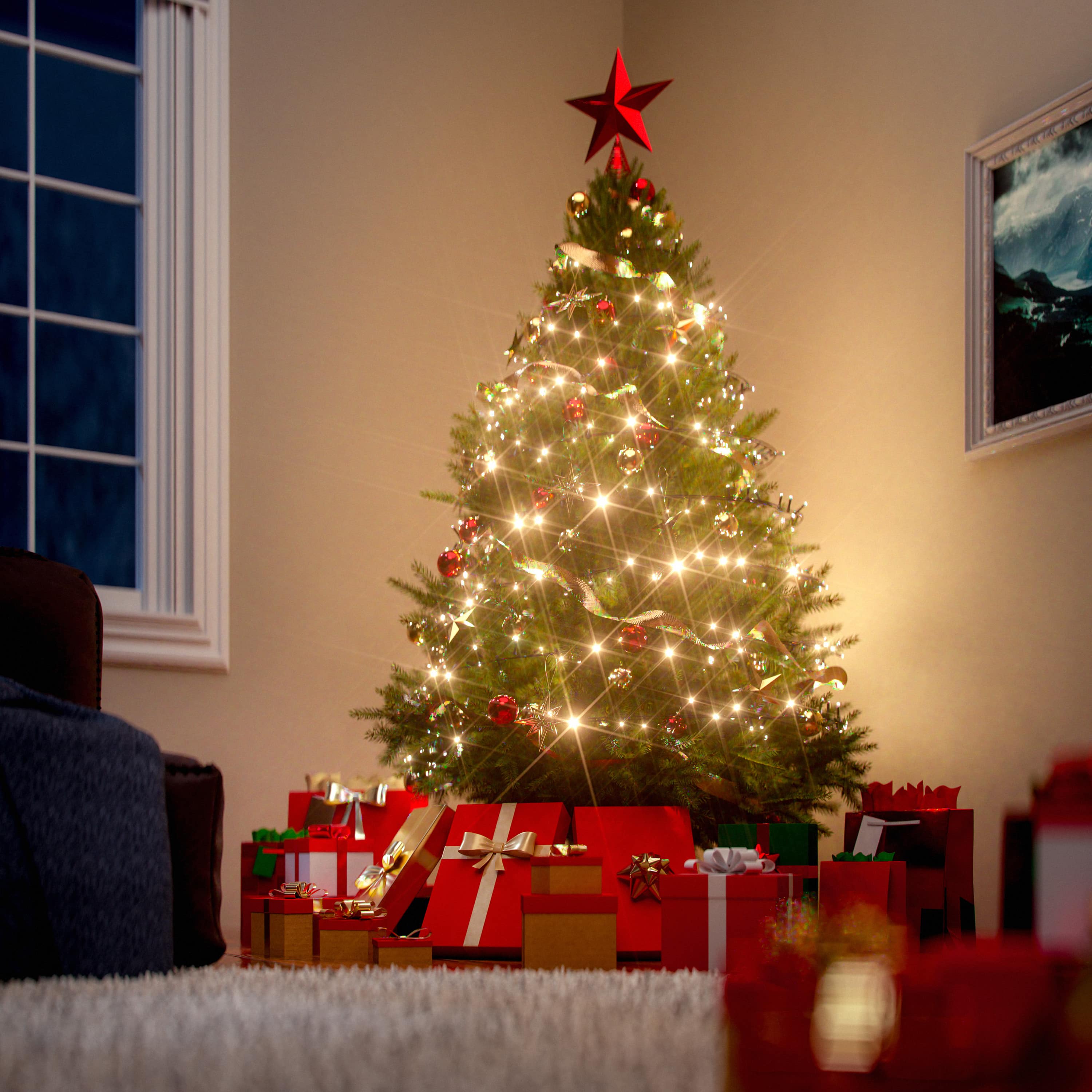 Kunstkerstboom\u0020150cm\u0020met\u0020Verlichting