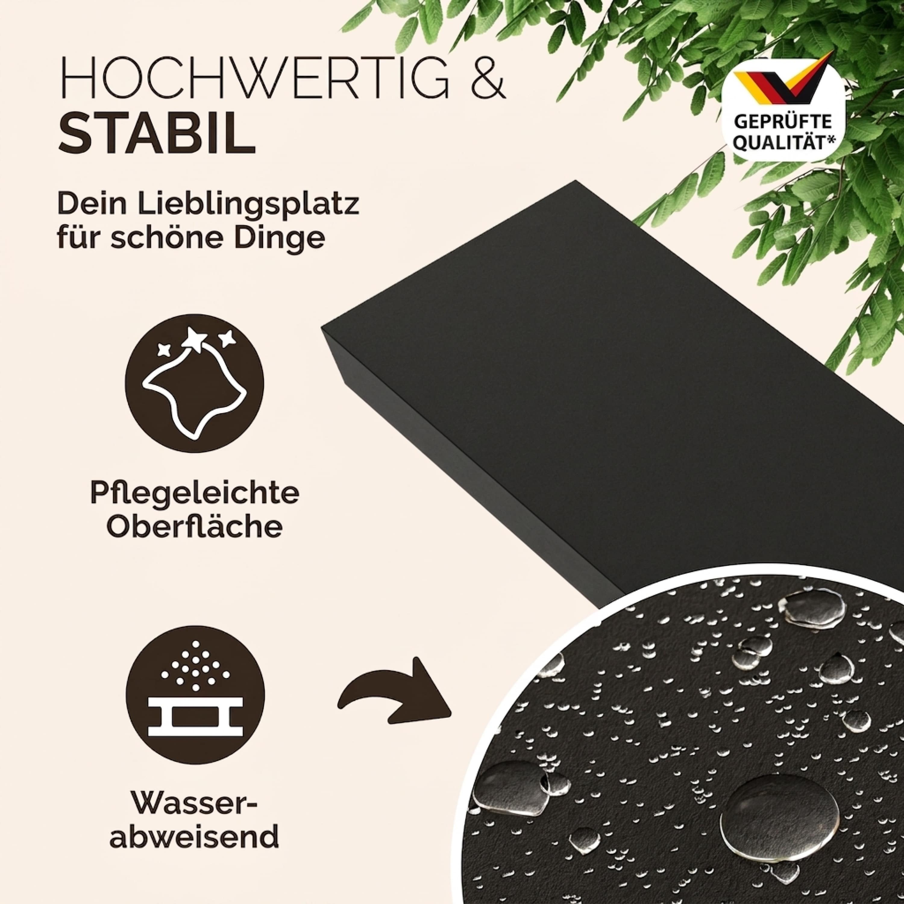 Wandplank\u0020Zwevend\u0020Mat\u0020Zwart\u0020MDF\u0020110x23x3,8cm