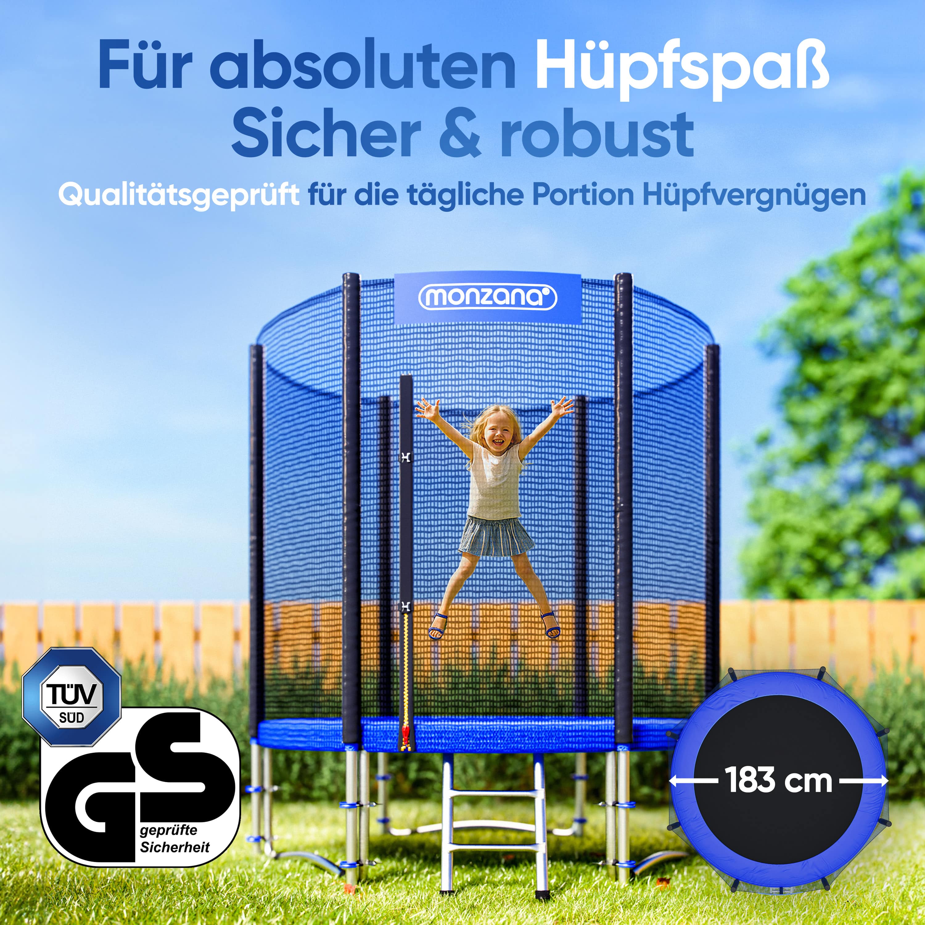 Trampoline\u0020Blauw\u0020\u00D8183cm\u0020incl\u0020Veiligheidsnet Trampoline\u0020Blauw\u0020\u00D8183cm\u0020incl\u0020Veiligheidsnet