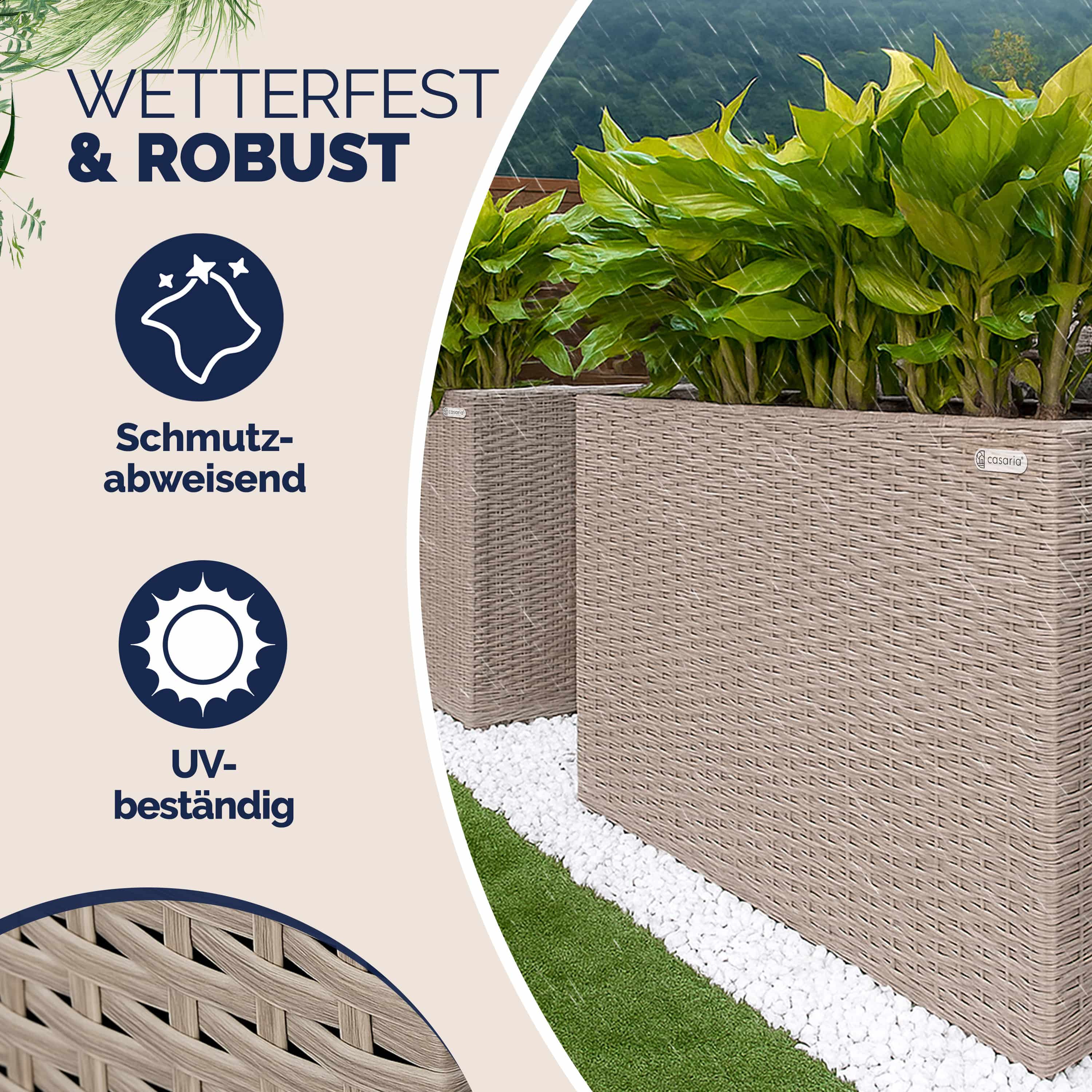 Polyrattan\u0020Bloembak\u0020Creme\u002095x27x60cm Polyrattan\u0020Bloembak\u0020Creme\u002095x27x60cm