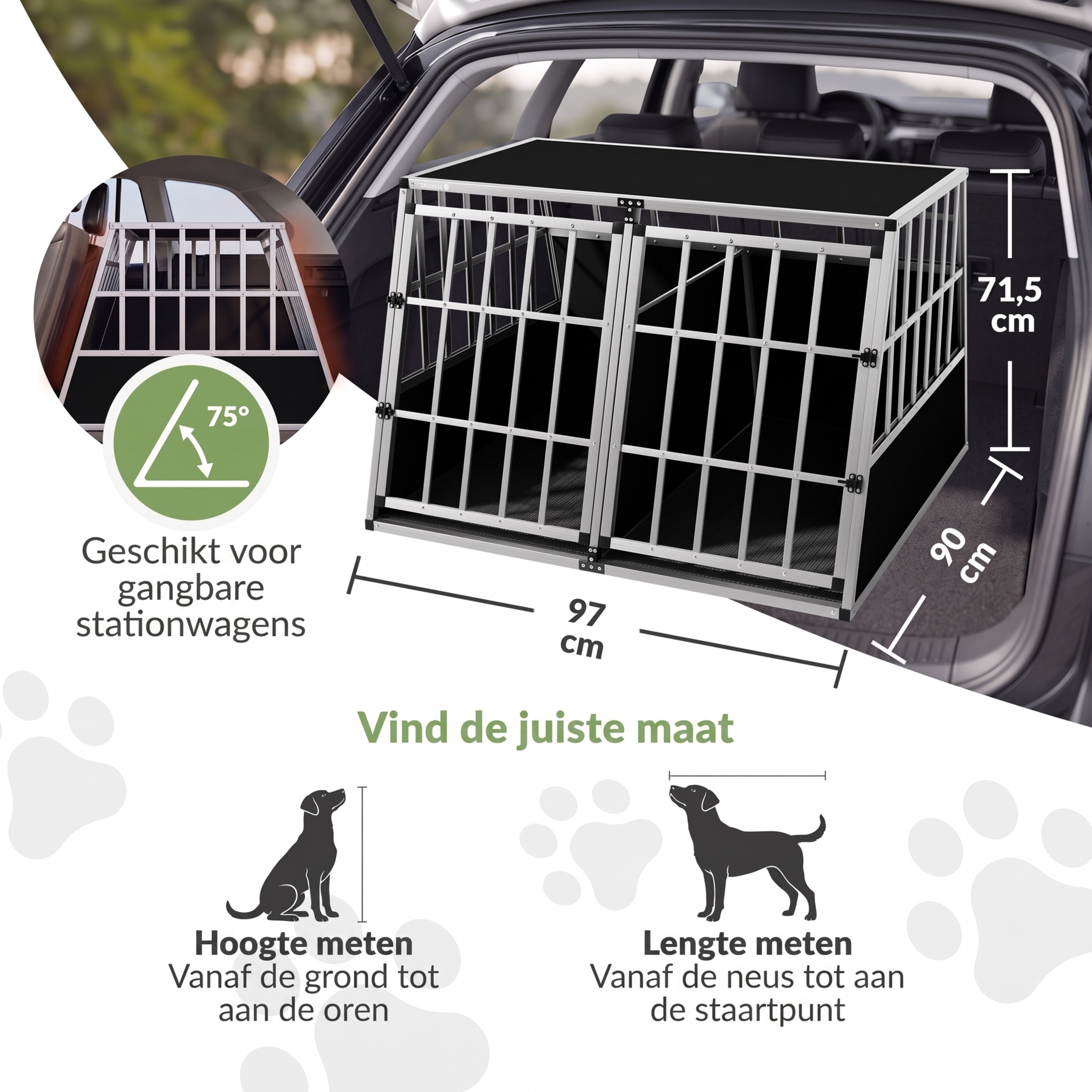 Transportbench\u0020voor\u0020Honden\u0020XXL\u0020Aluminium\u002097x90x70cm Transportbench\u0020voor\u0020Honden\u0020XXL\u0020Aluminium\u002097x90x70cm