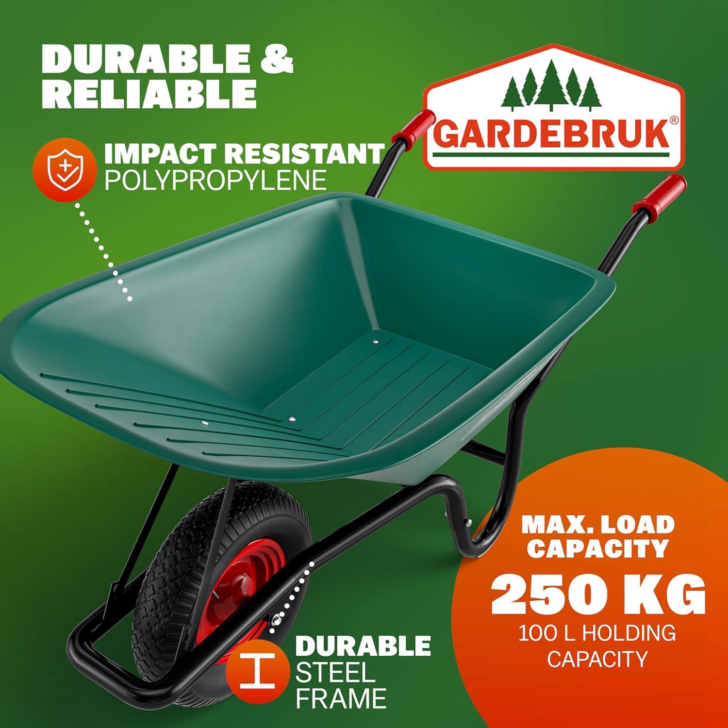 Kruiwagen\u0020Groen\u0020100L\u0020max\u0020250kg