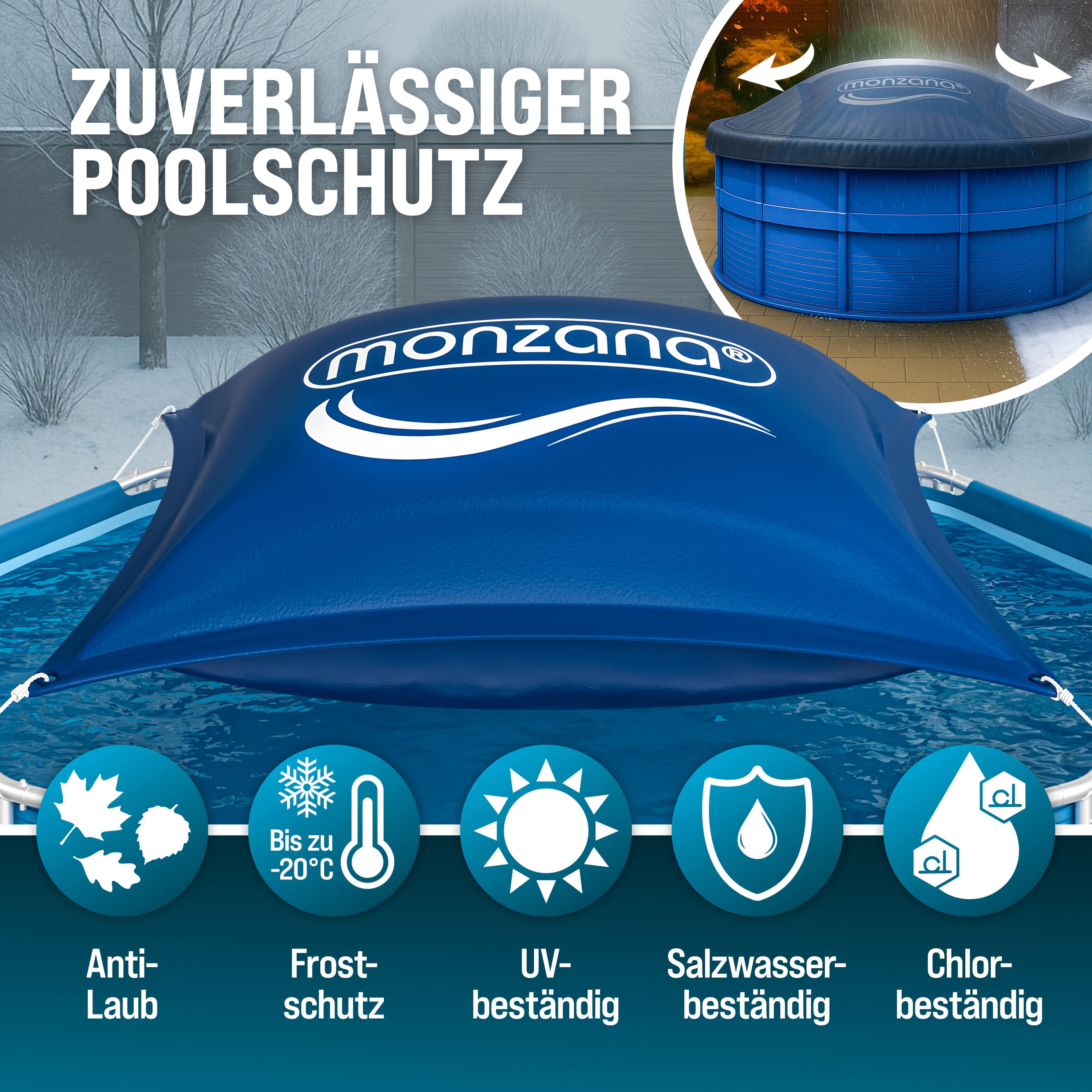Zwembadkussen\u0020XL\u0020Blauw\u0020240x200cm\u0020\u002D20\u00B0C