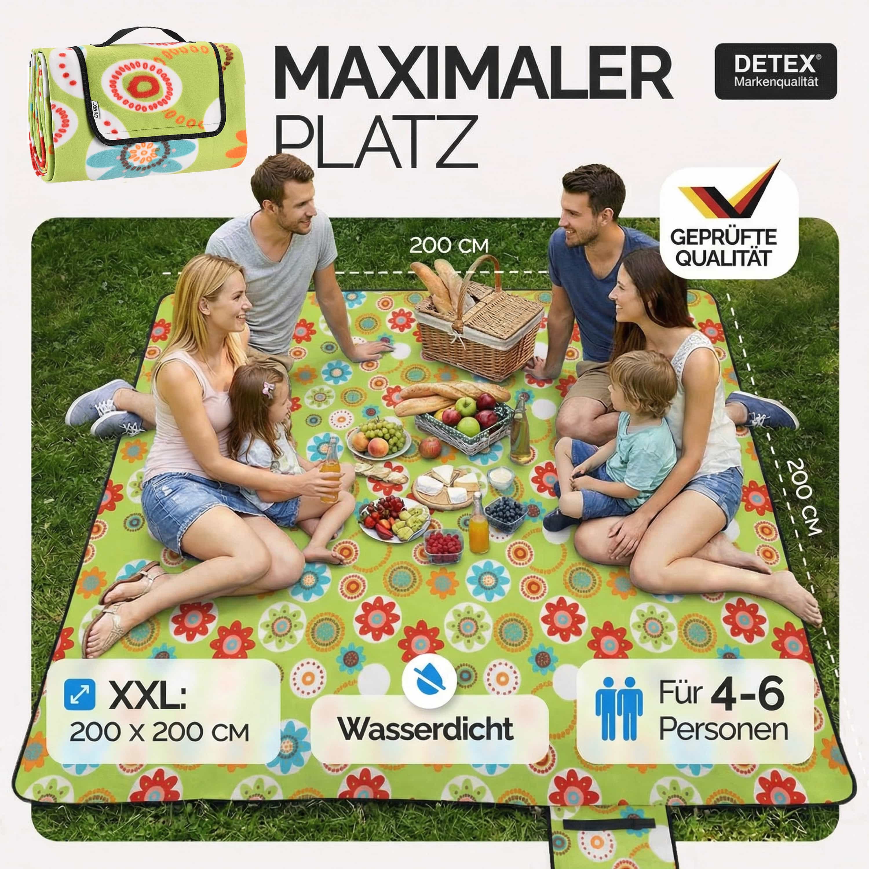 Picknickdeken\u0020Bloemen\u00202x2m Picknickdeken\u0020Bloemen\u00202x2m