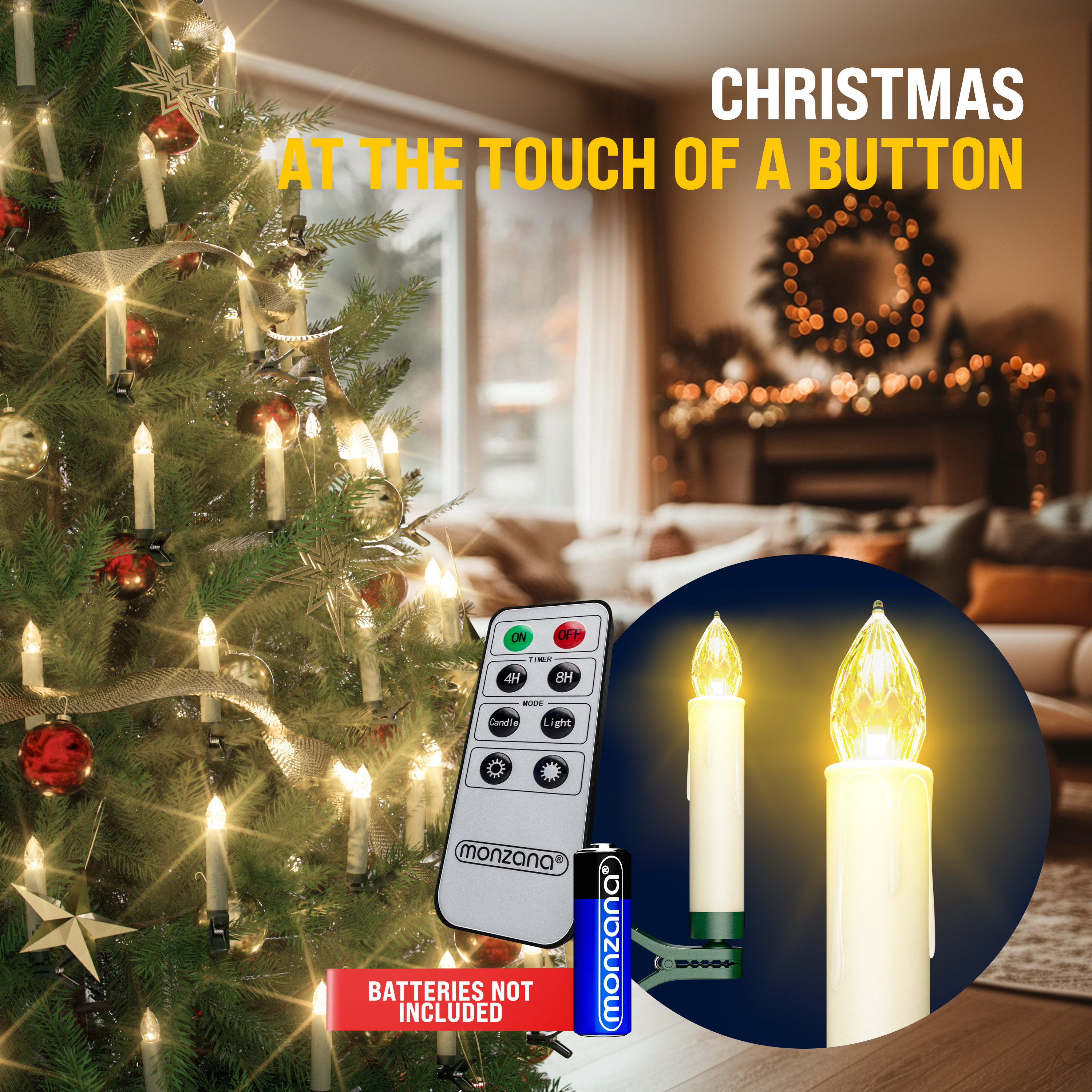Kerstboomverlichting\u002030x\u0020LED\u0020Kaars\u0020Warmwit\u0020Afstandsbediening Kerstboomverlichting\u002030x\u0020LED\u0020Kaars\u0020Warmwit\u0020Afstandsbediening