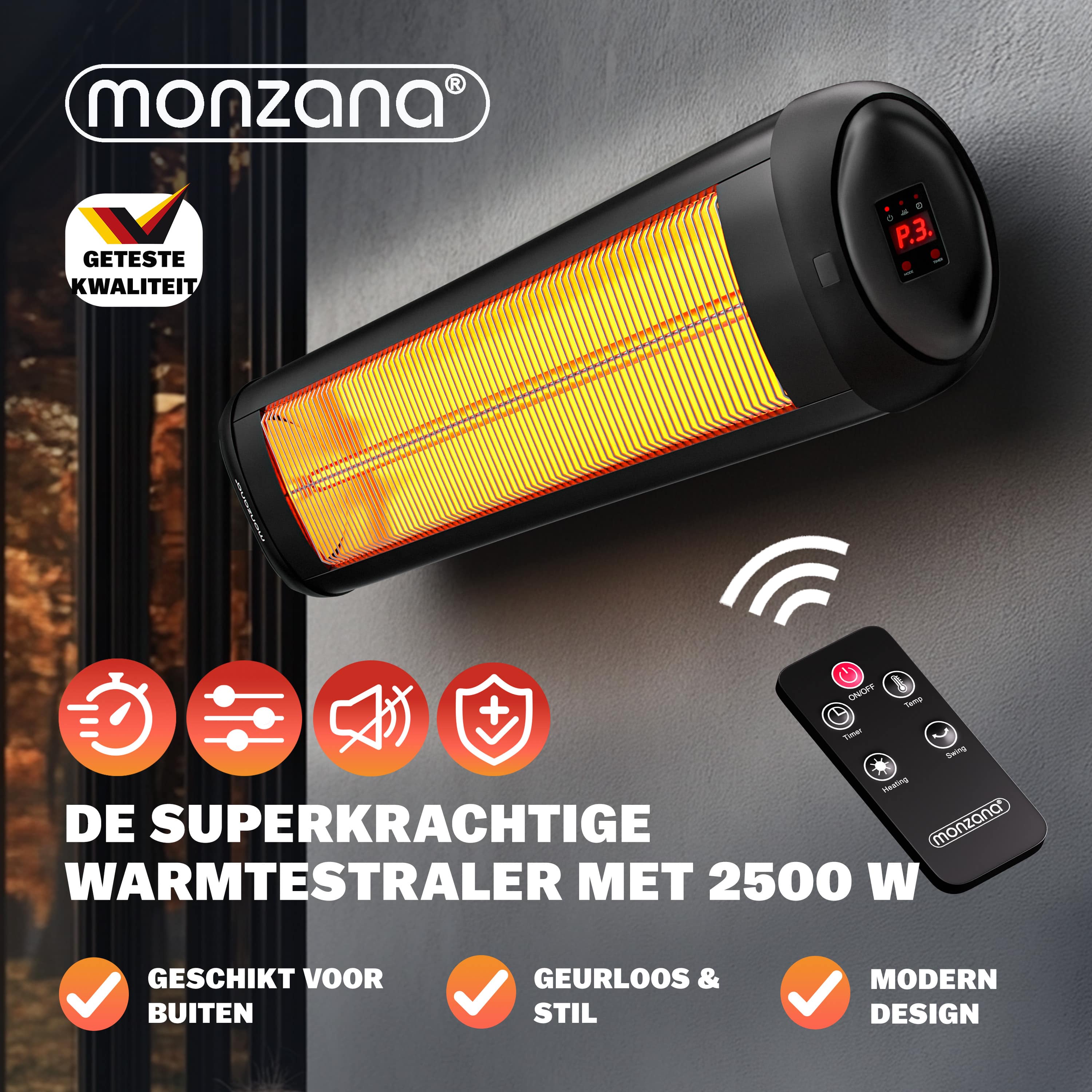 Terrasverwarmer\u0020MZH2501\u0020Zwart\u00202500W Terrasverwarmer\u0020MZH2501\u0020Zwart\u00202500W