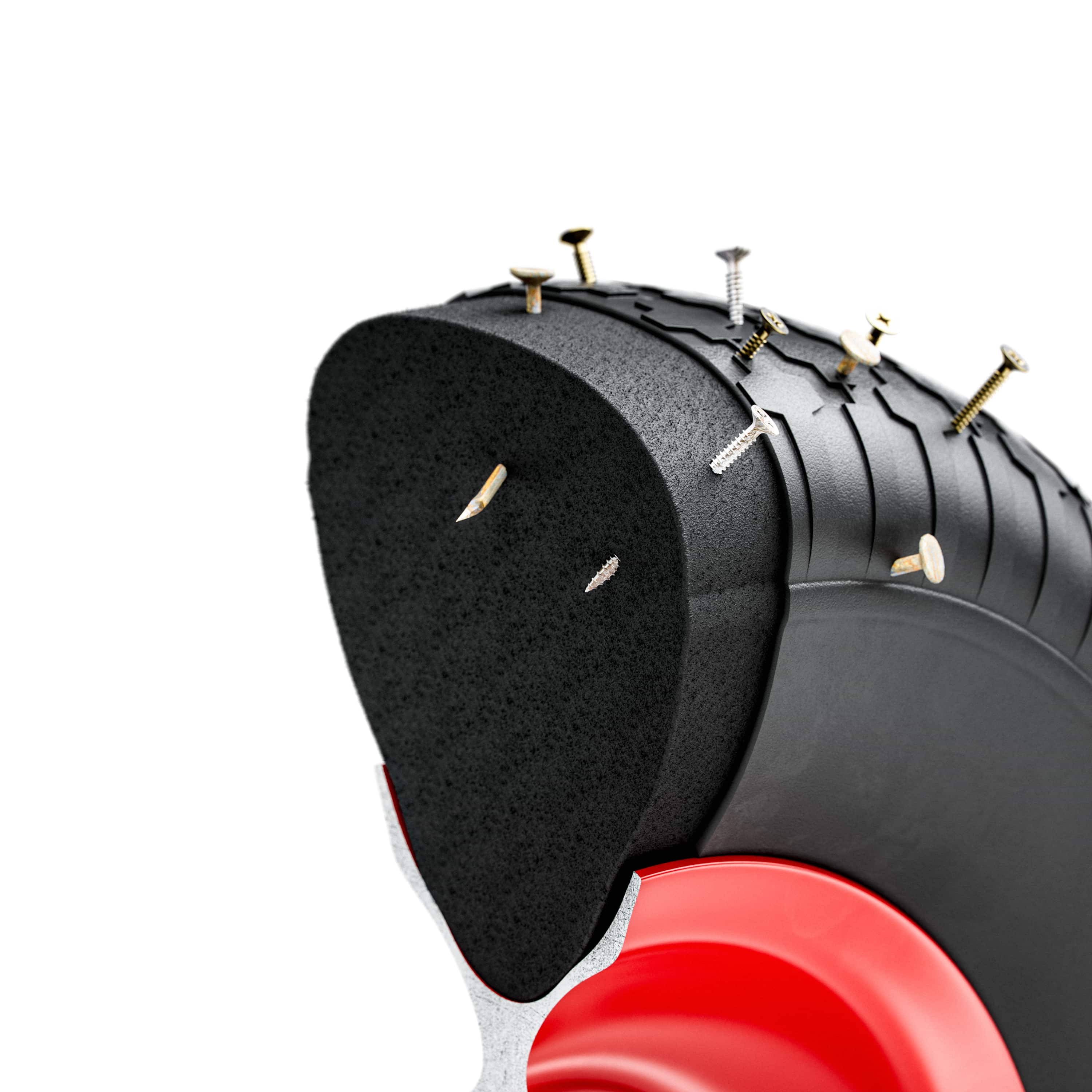 Kruiwagenwiel\u0020Zwart\u002FRood\u0020Rubber\u0020\u00F839cm\u0020max\u0020200kg