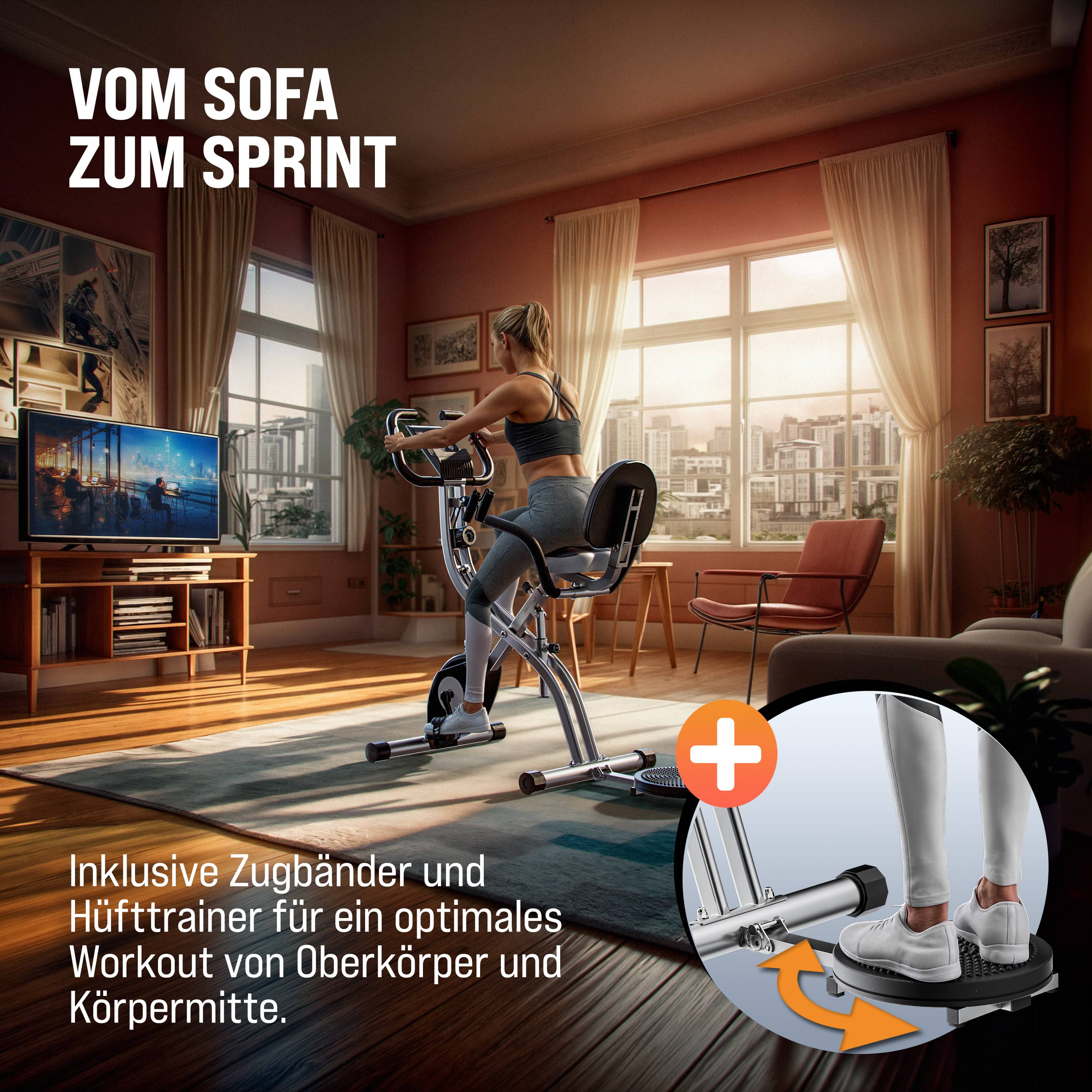 Hometrainer\u0020Eagle\u00204\u0020Compatibel\u0020met\u0020hartslagsensor\u002Dapp