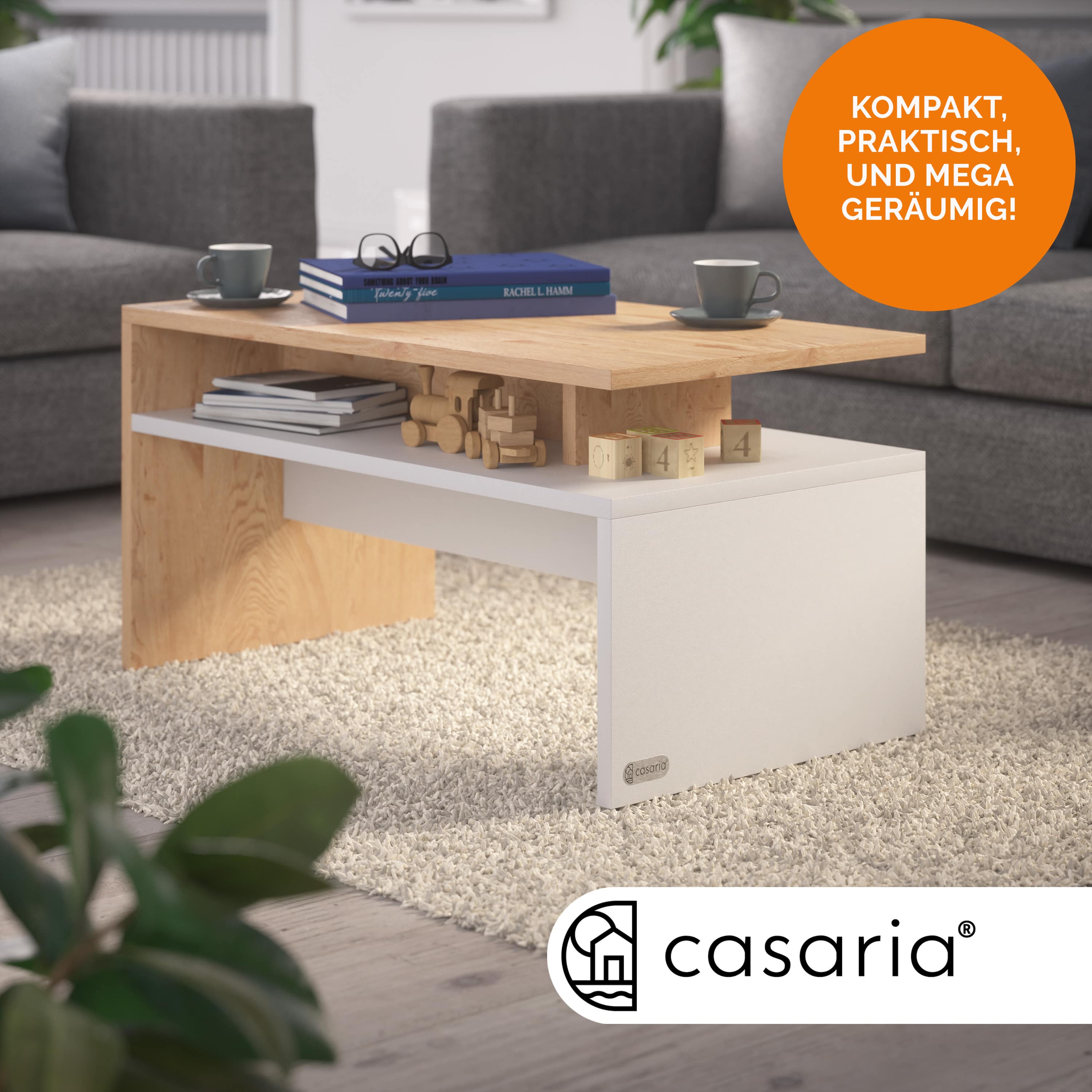 Salontafel\u0020Sacramento\u0020Wit\u002FEik\u002095x55x50cm Salontafel\u0020Sacramento\u0020Wit\u002FEik\u002095x55x50cm