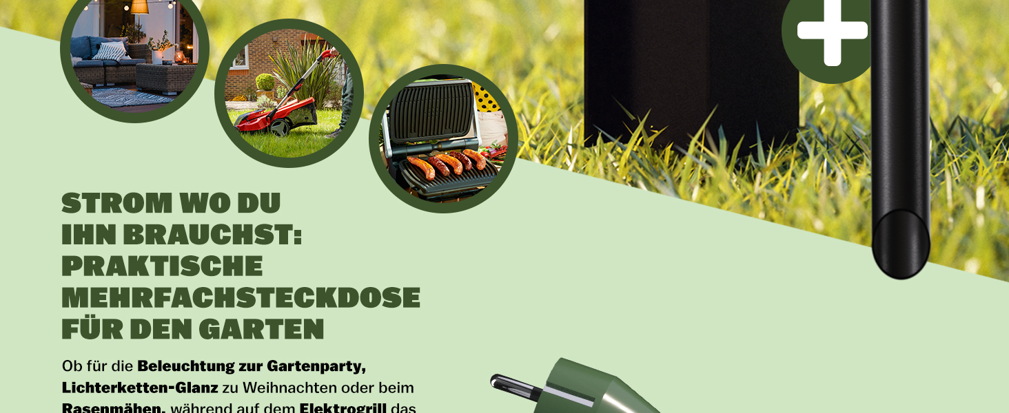 Tuinstopcontact\u0020Zwart\u00202\u002Dvoudig\u002023x7x7cm