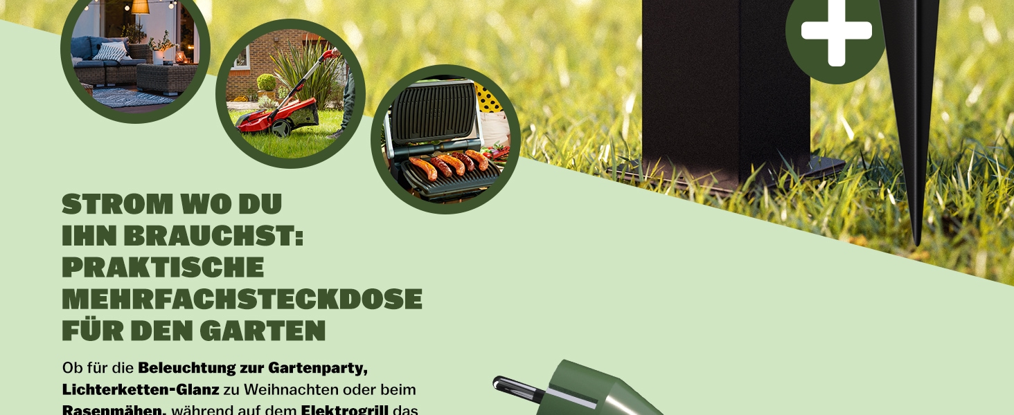 Tuinstopcontact\u0020Zwart\u00204\u002Dvoudig\u002038x12,5x12,5cm