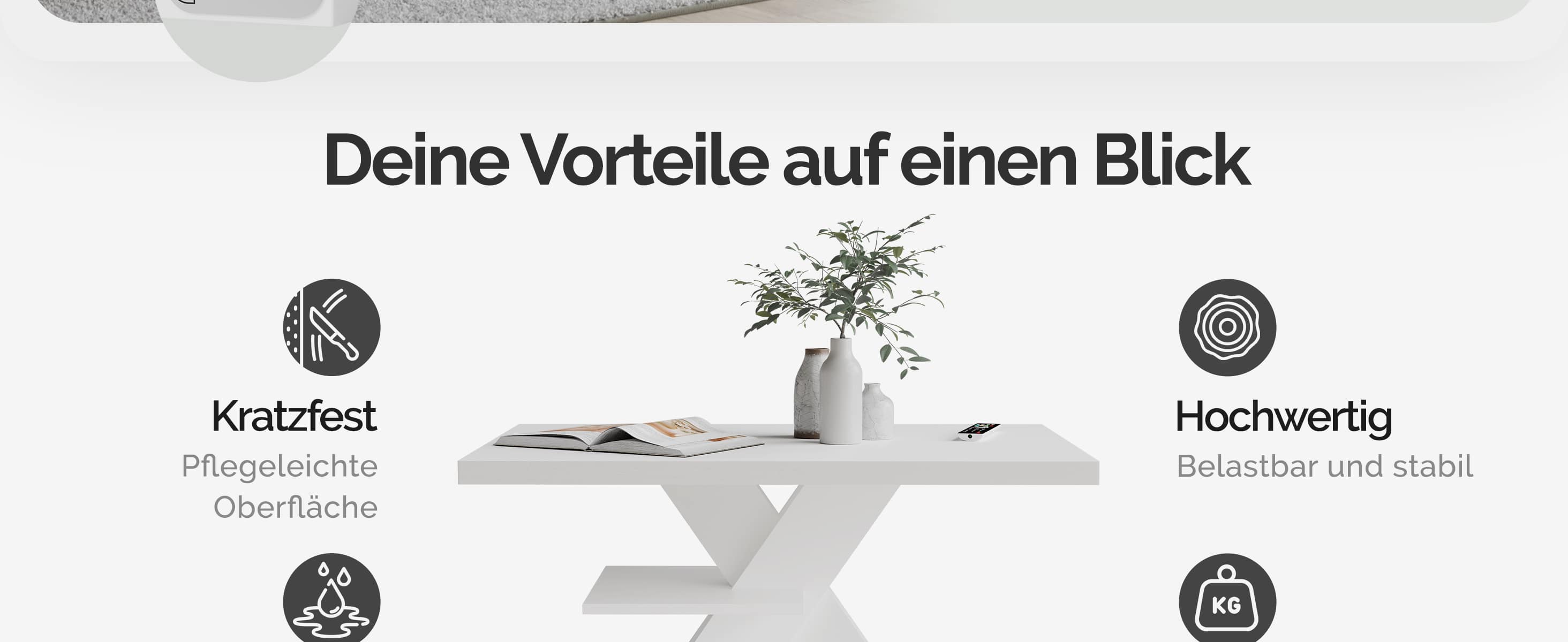 Salontafel\u0020Detroit\u0020Wit\u002090x60x45cm