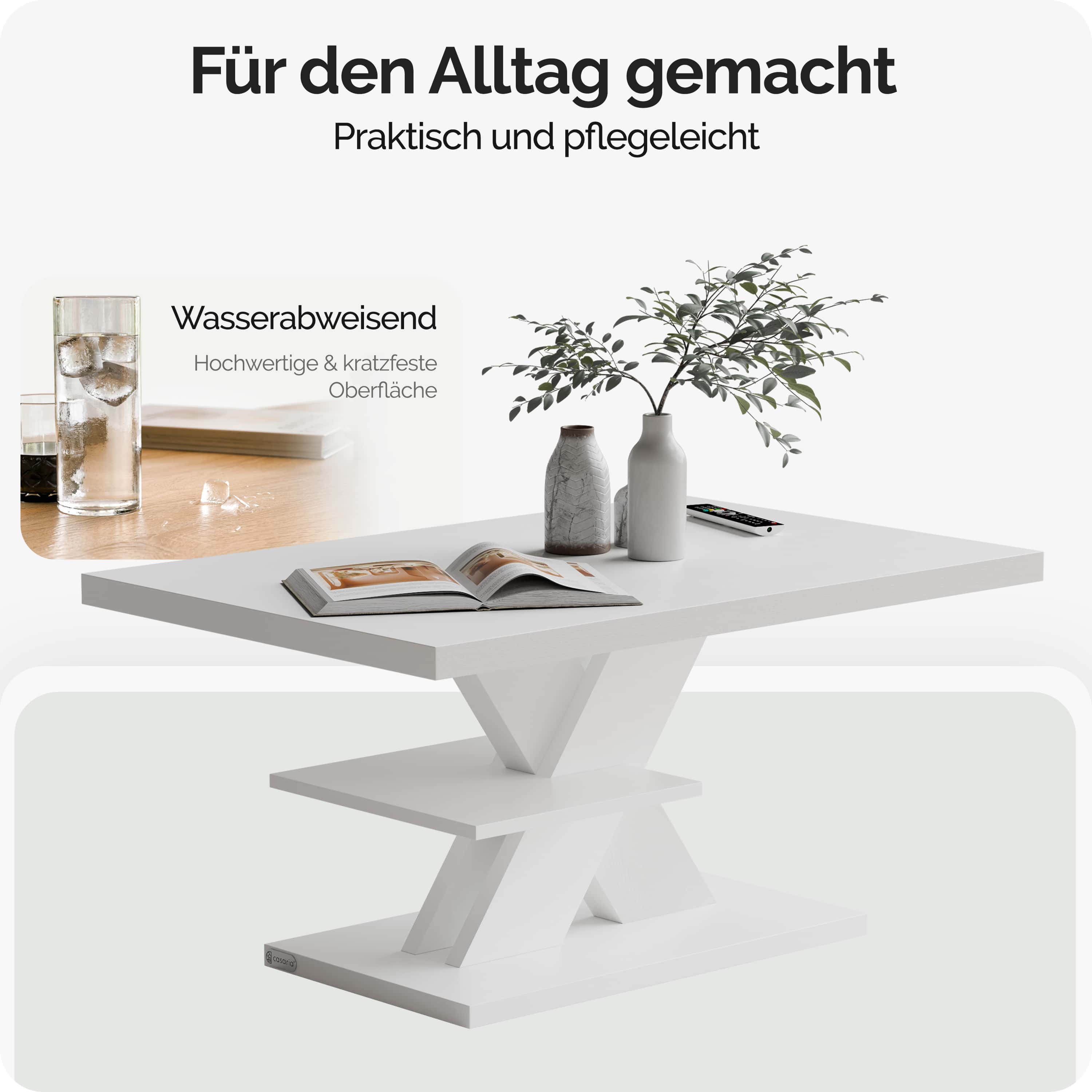 Salontafel\u0020Detroit\u0020Wit\u002090x60x45cm