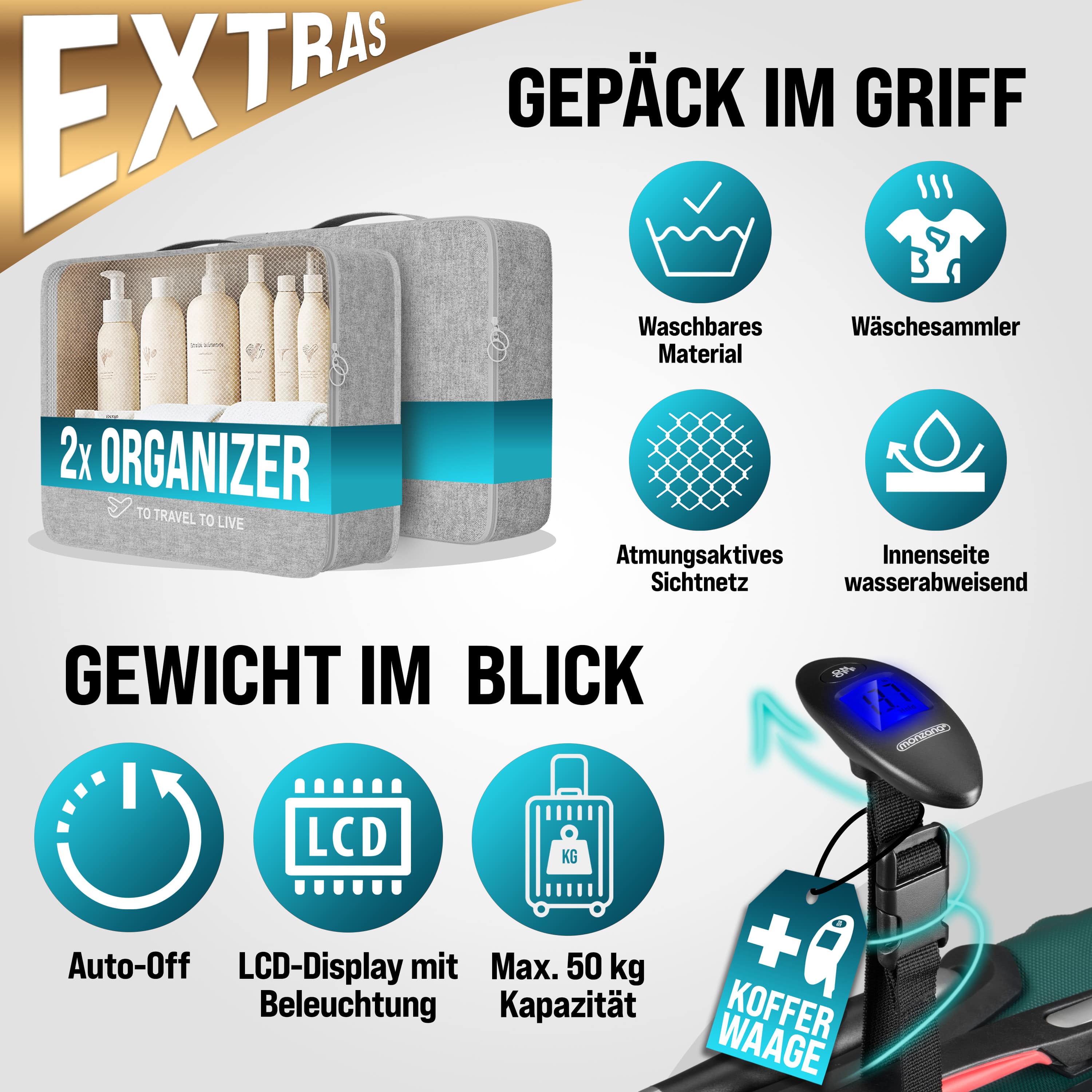 Reiskoffers\u00204\u002Ddelige\u0020Groen\u0020ABS\u0020accessoires