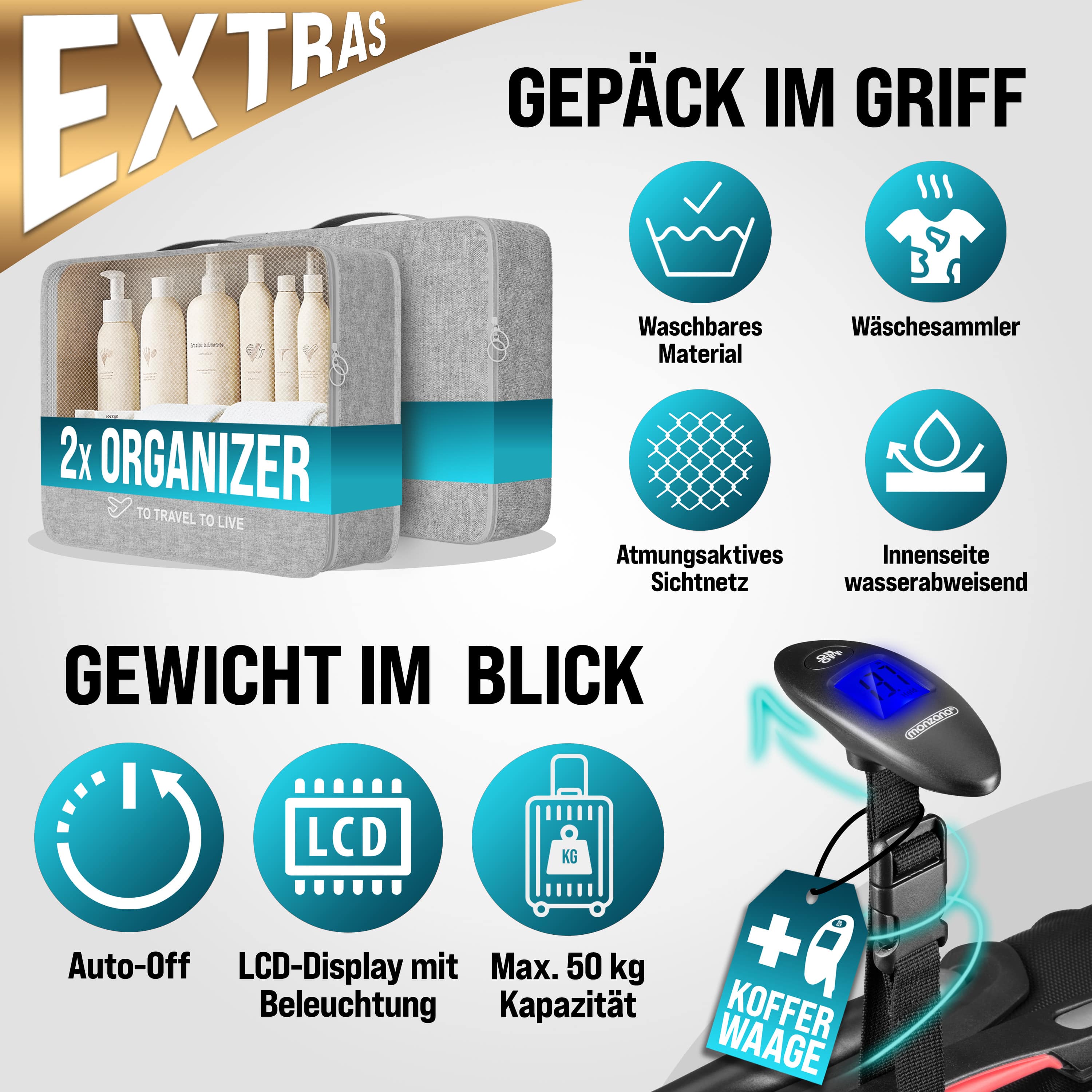 Reiskoffers\u0020Baseline\u00203\u002Ddelige\u0020Zwart\u0020ABS\u0020accessoires