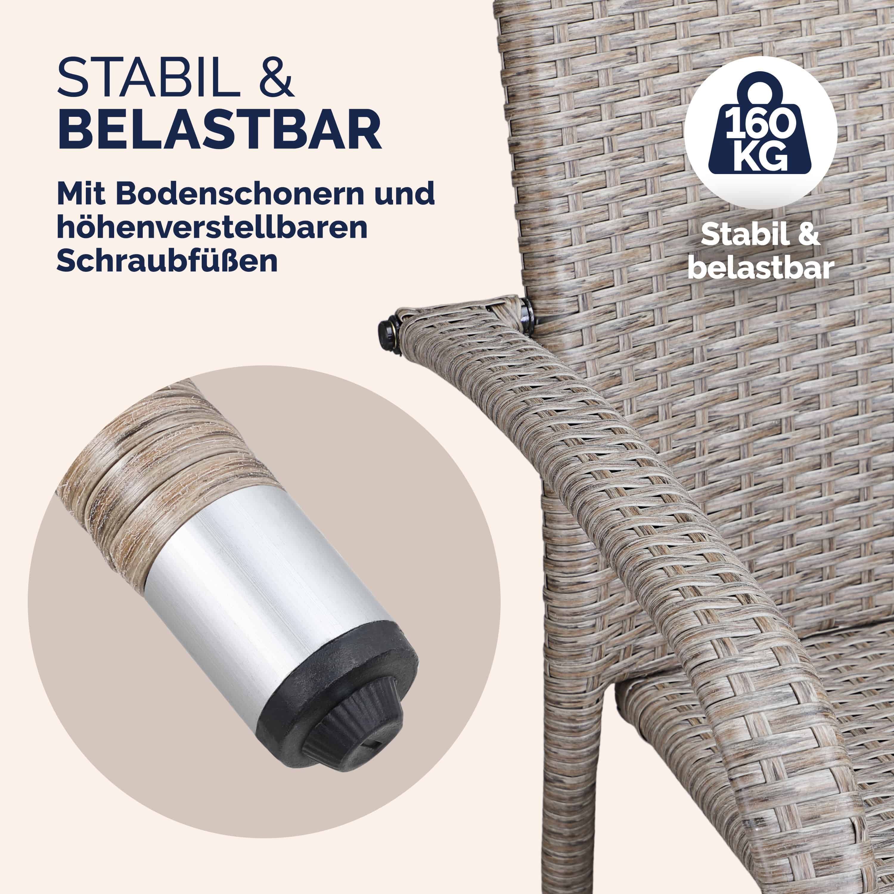 Polyrotan\u0020Tuinstoel\u0020Comfort\u00204\u0020stuks\u0020Cr\u00E8me