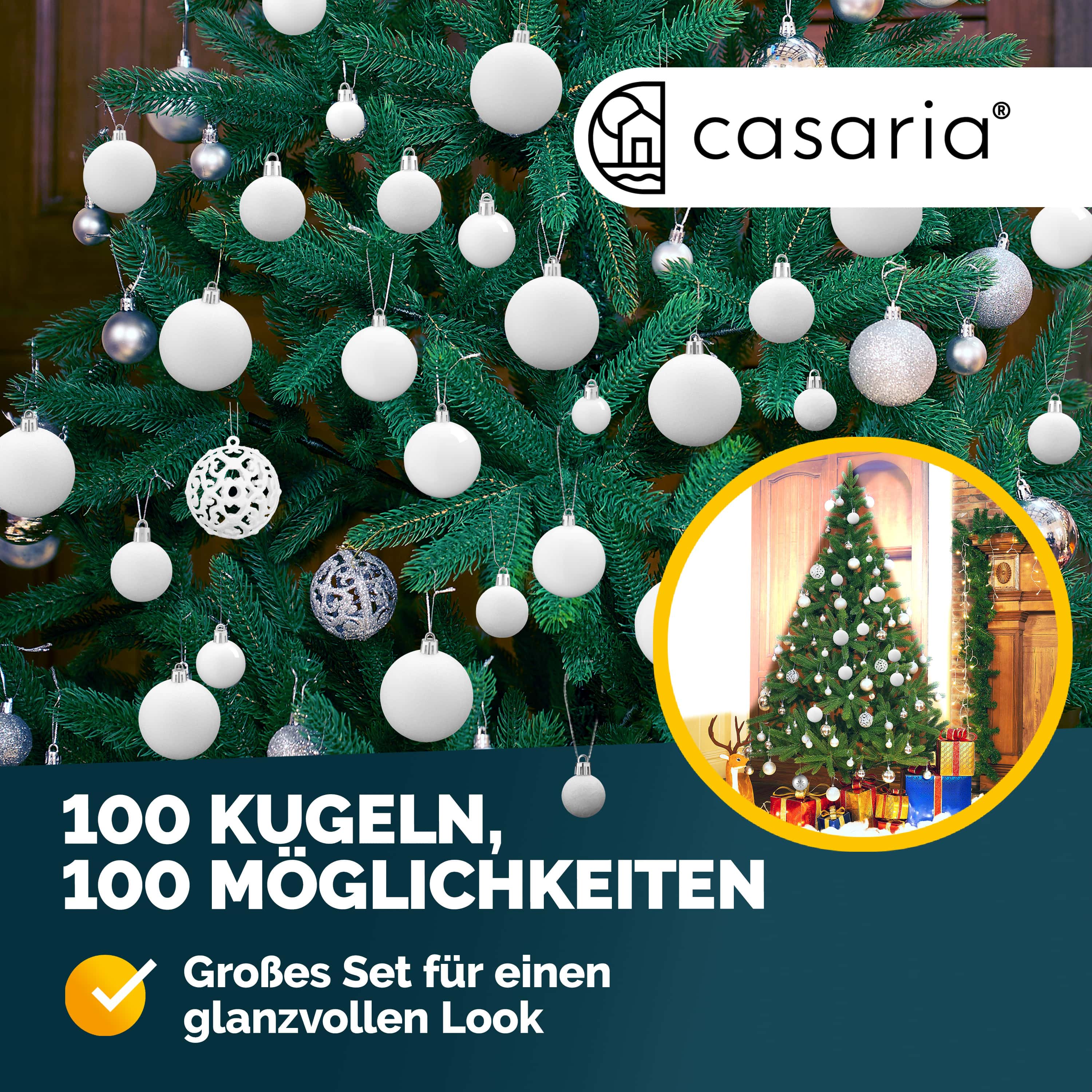 Kerstballen\u0020Wit\u0020100\u002Ddelig