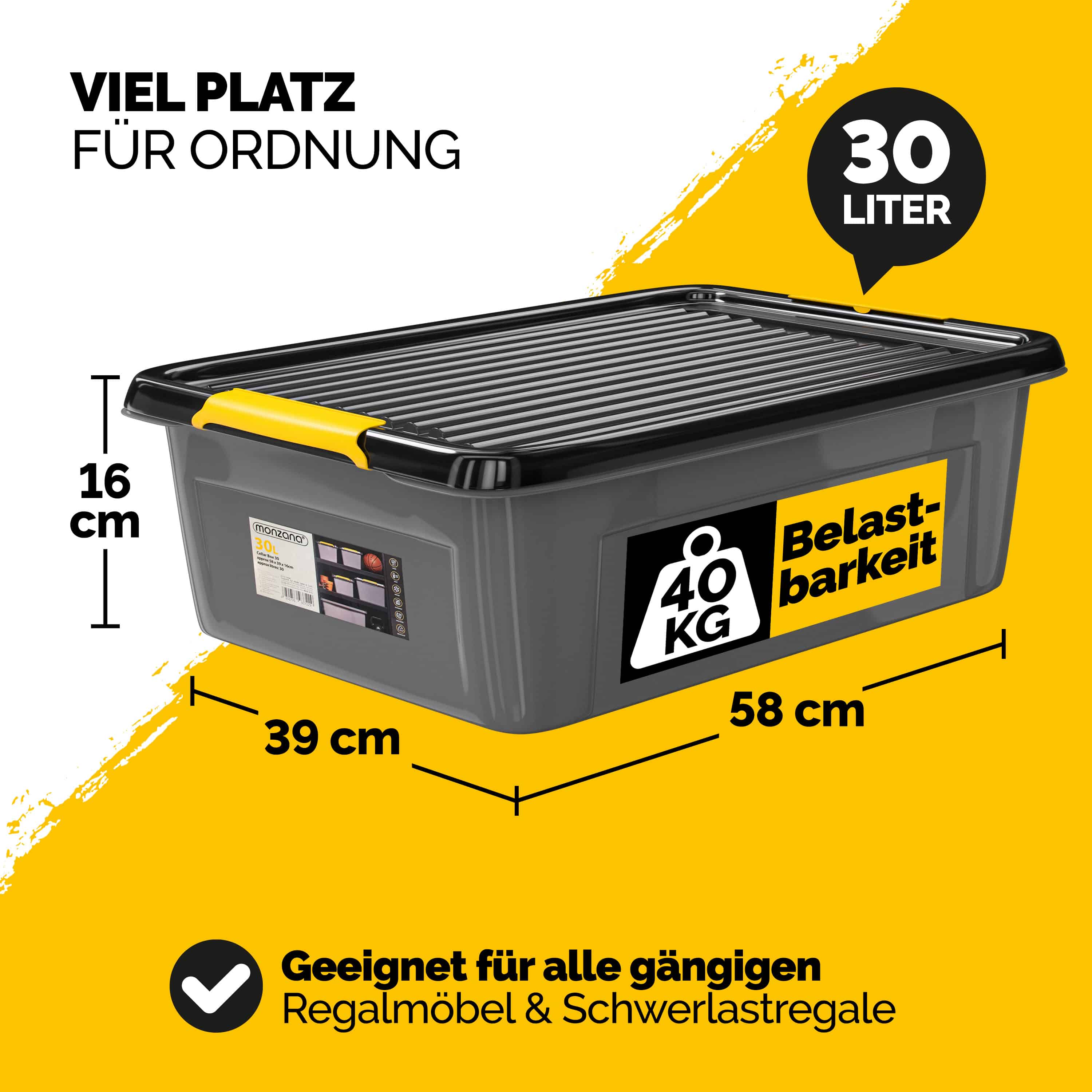 Opbergbox\u0020Grijs\u002FAntraciet\u002058x39x16cm\u0020stapelbaar\u002030L Opbergbox\u0020Grijs\u002FAntraciet\u002058x39x16cm\u0020stapelbaar\u002030L