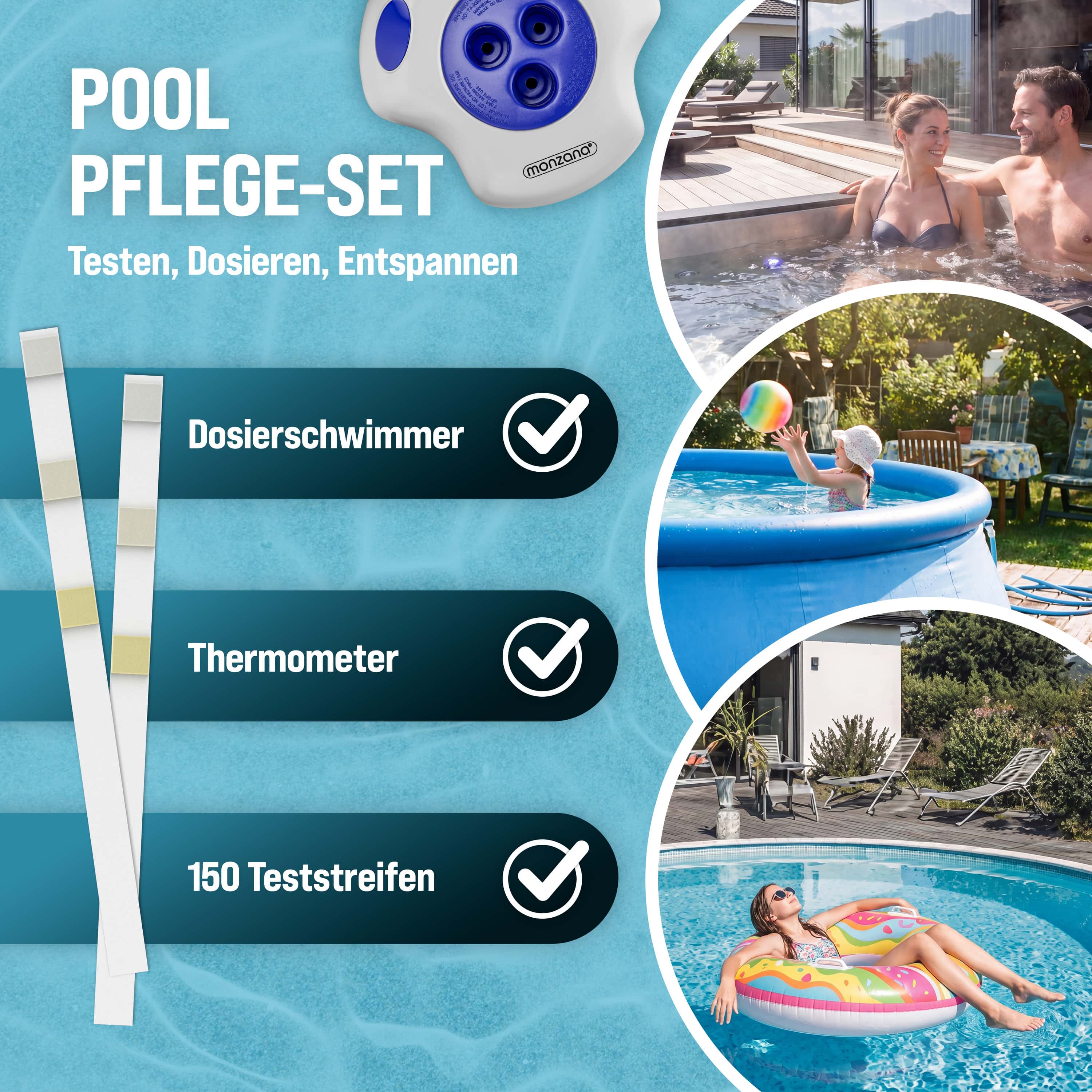 Doseervlotter\u0020voor\u0020zwembaden\u002020\u002D200g\u0020tabletten\u0020inclusief\u0020150\u00203in1\u0020teststrips\u0020UV\u002Dbestendige\u0020chloordrijver\u0020met\u0020thermometer