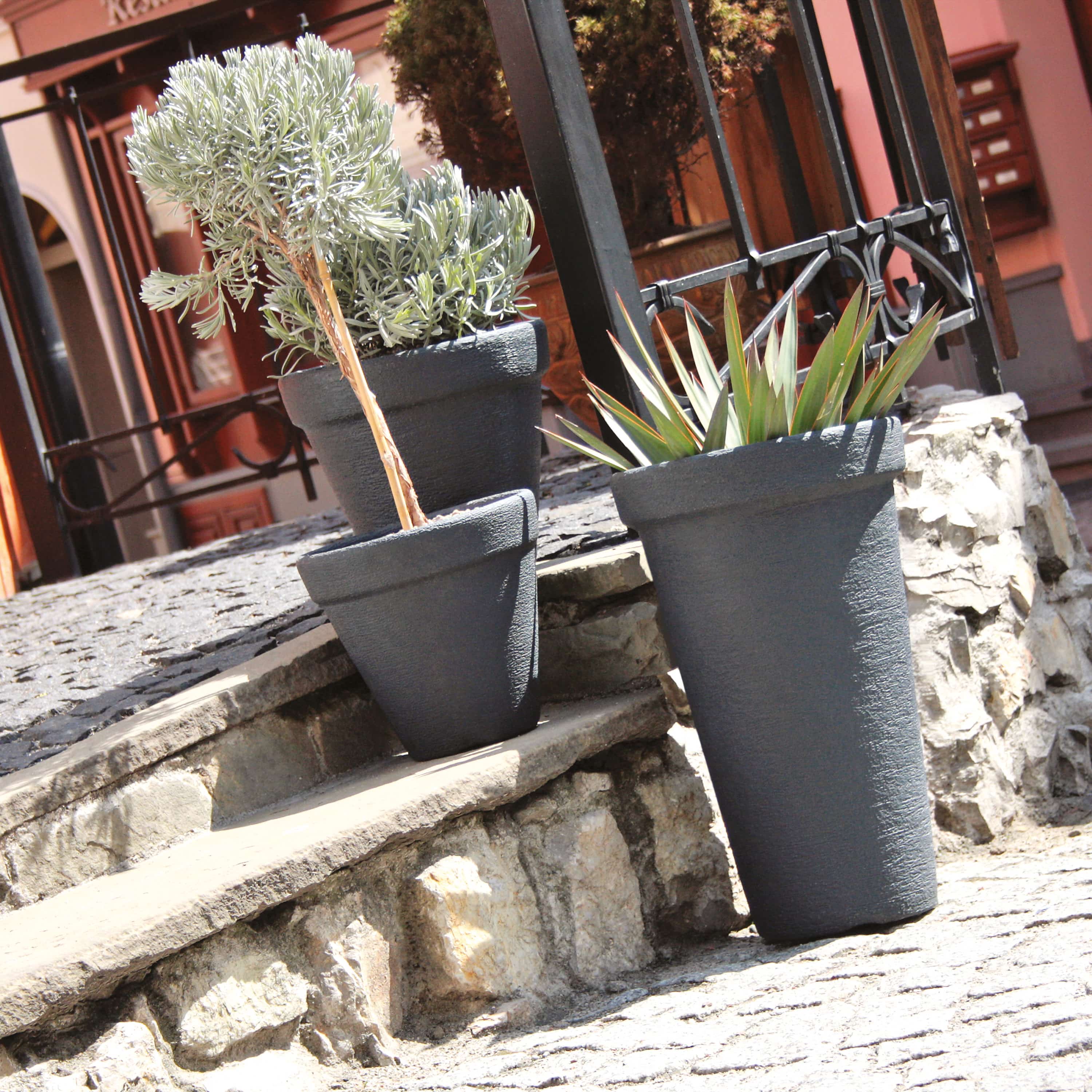 Bloempot\u0020Antraciet\u002063x40cm