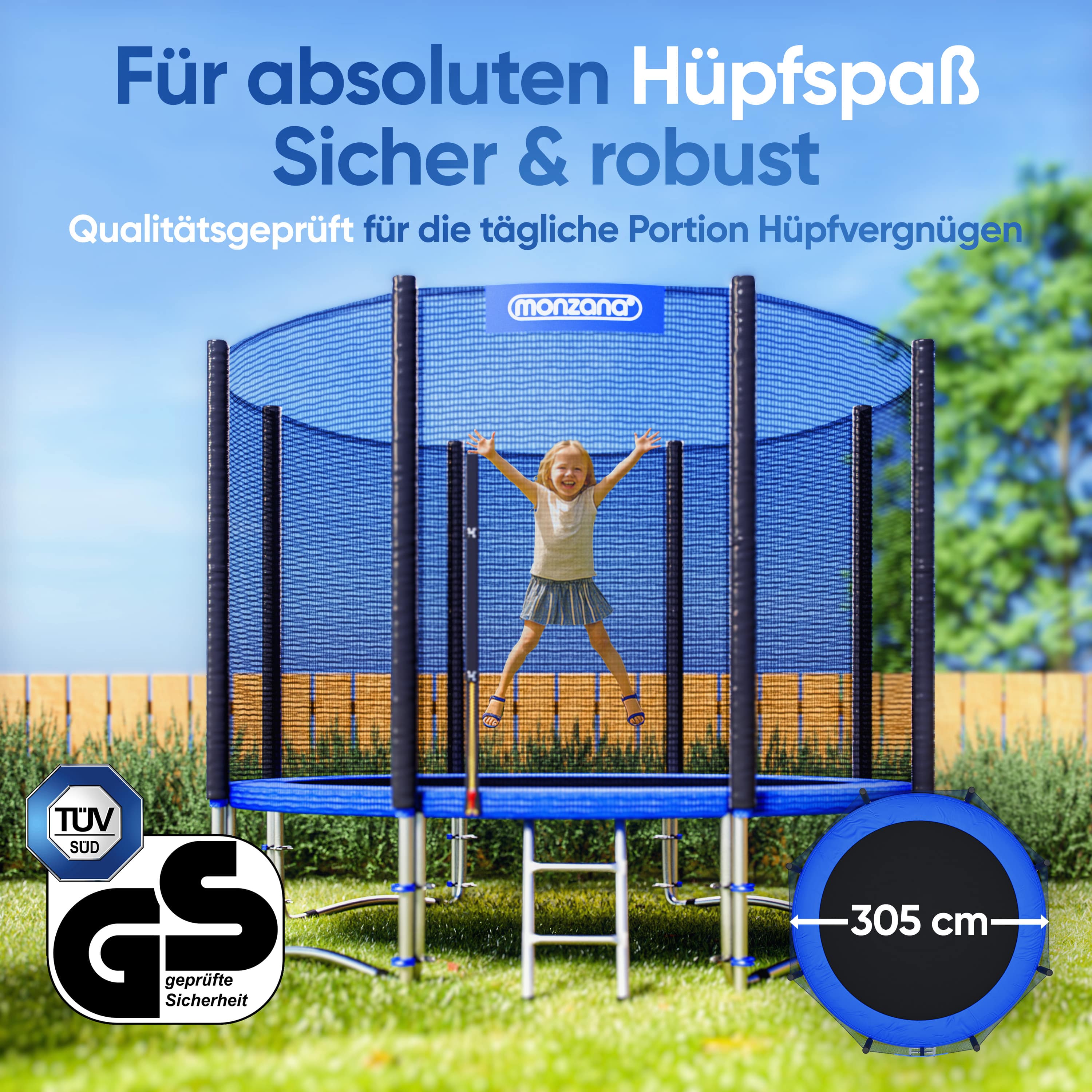 Trampoline\u0020\u00D8305cm\u0020incl\u0020Veiligheidsnet