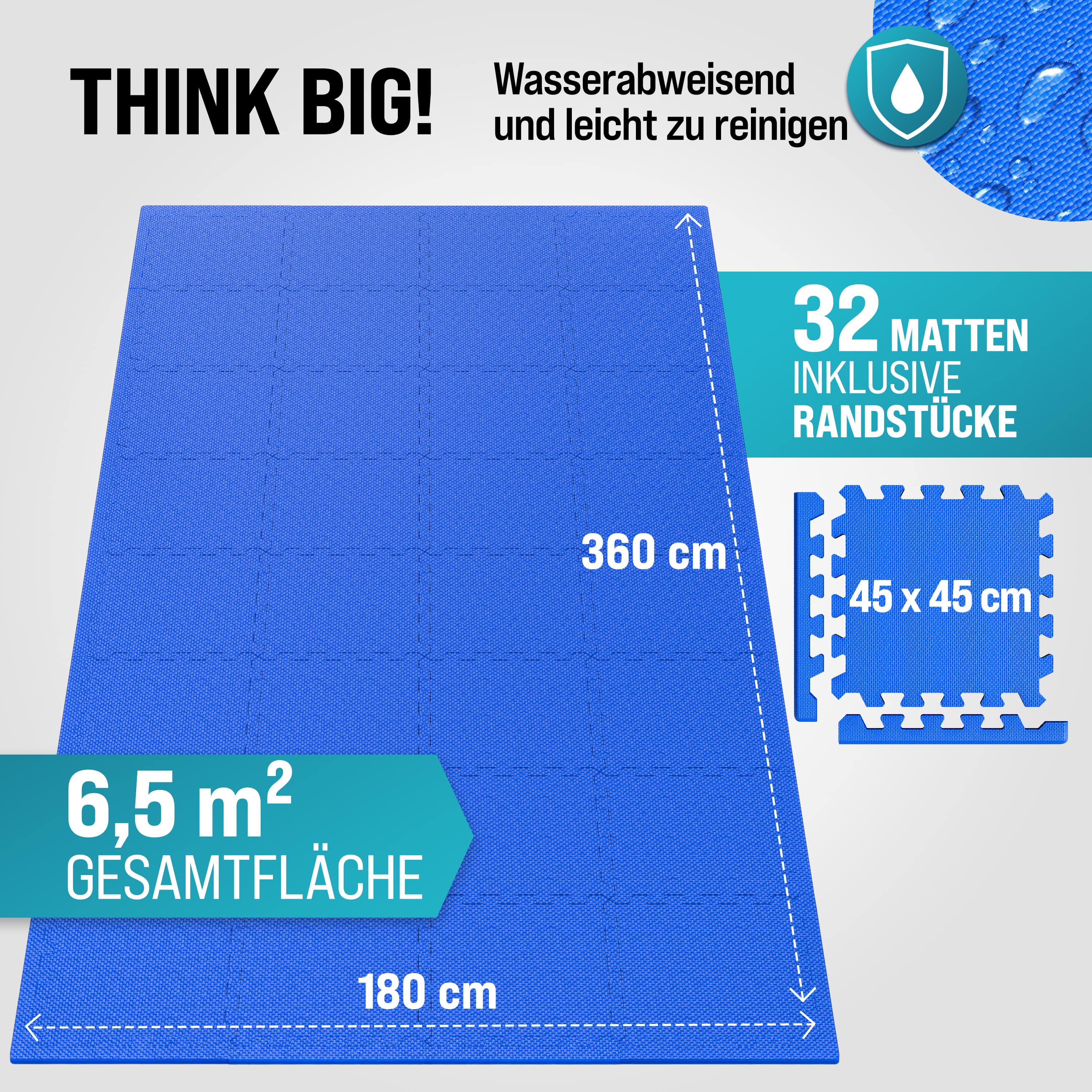 Ondertegels\u0020Zwembad\u0020Foam\u002032\u002Ddelig\u0020Blauw\u0020180x360cm