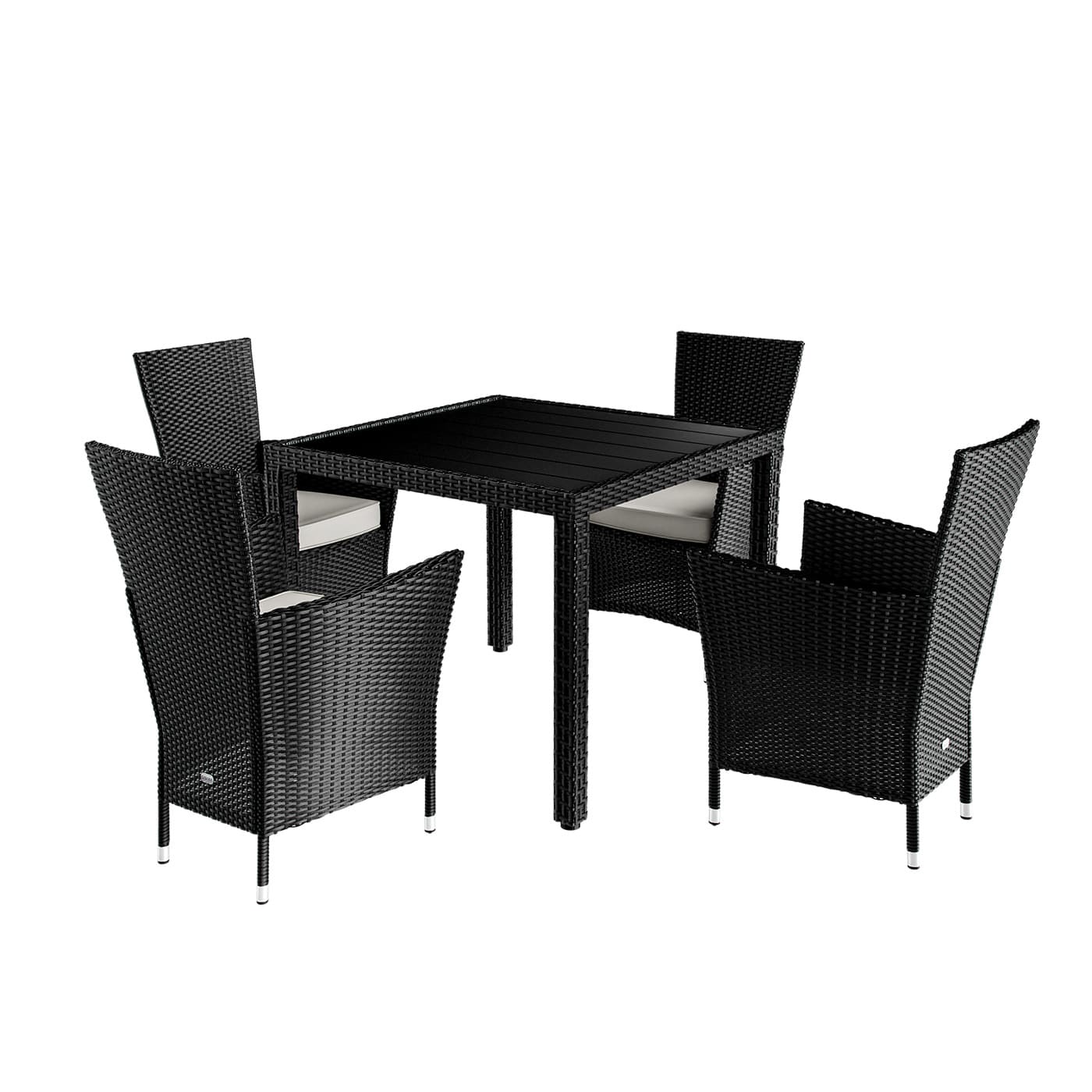 Polyrotan\u0020Tuinset\u0020Riga\u00205\u002Ddelig\u0020Zwart