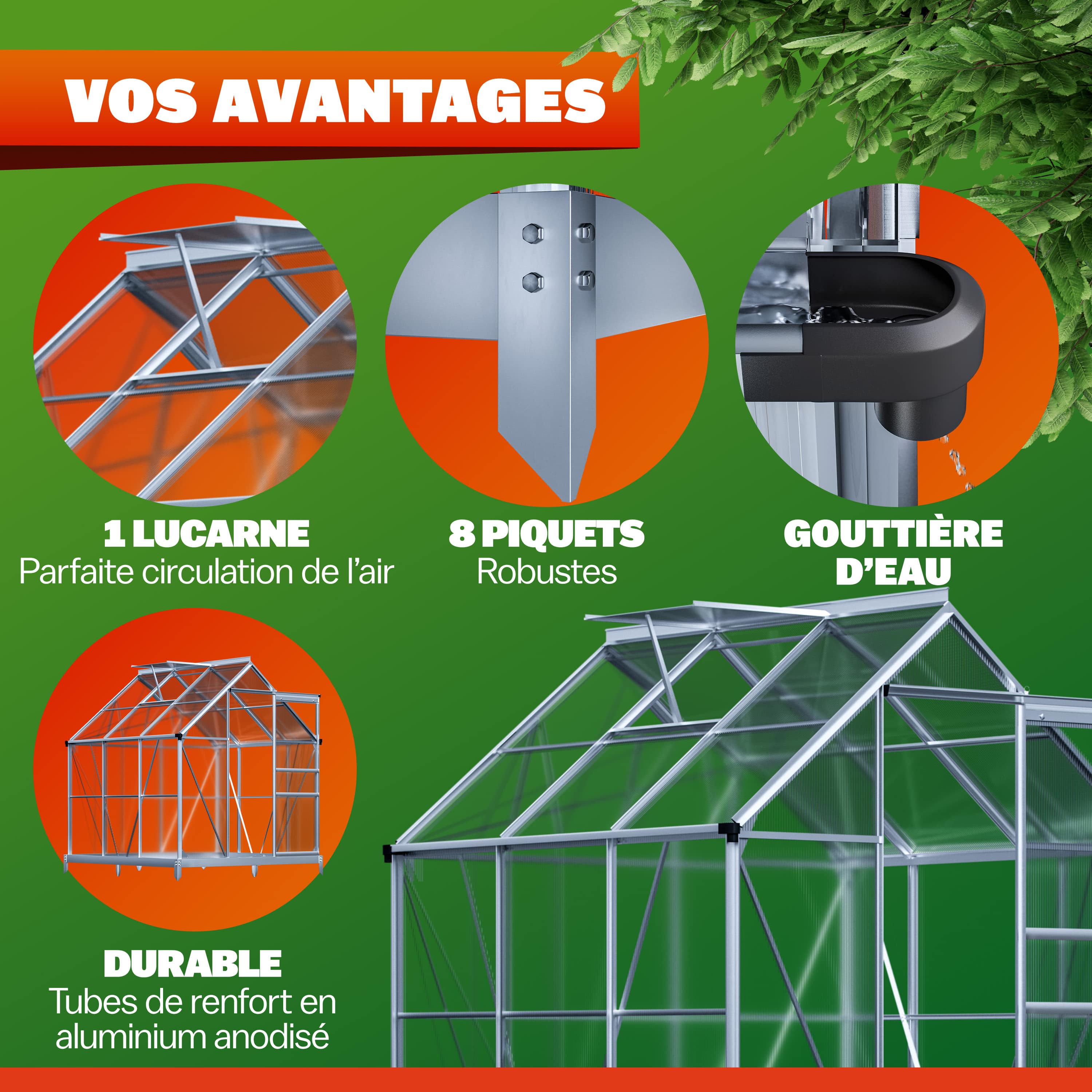 Tuinkas\u0020Aluminium\u0020190x190x195cm\u0020met\u0020Fundering