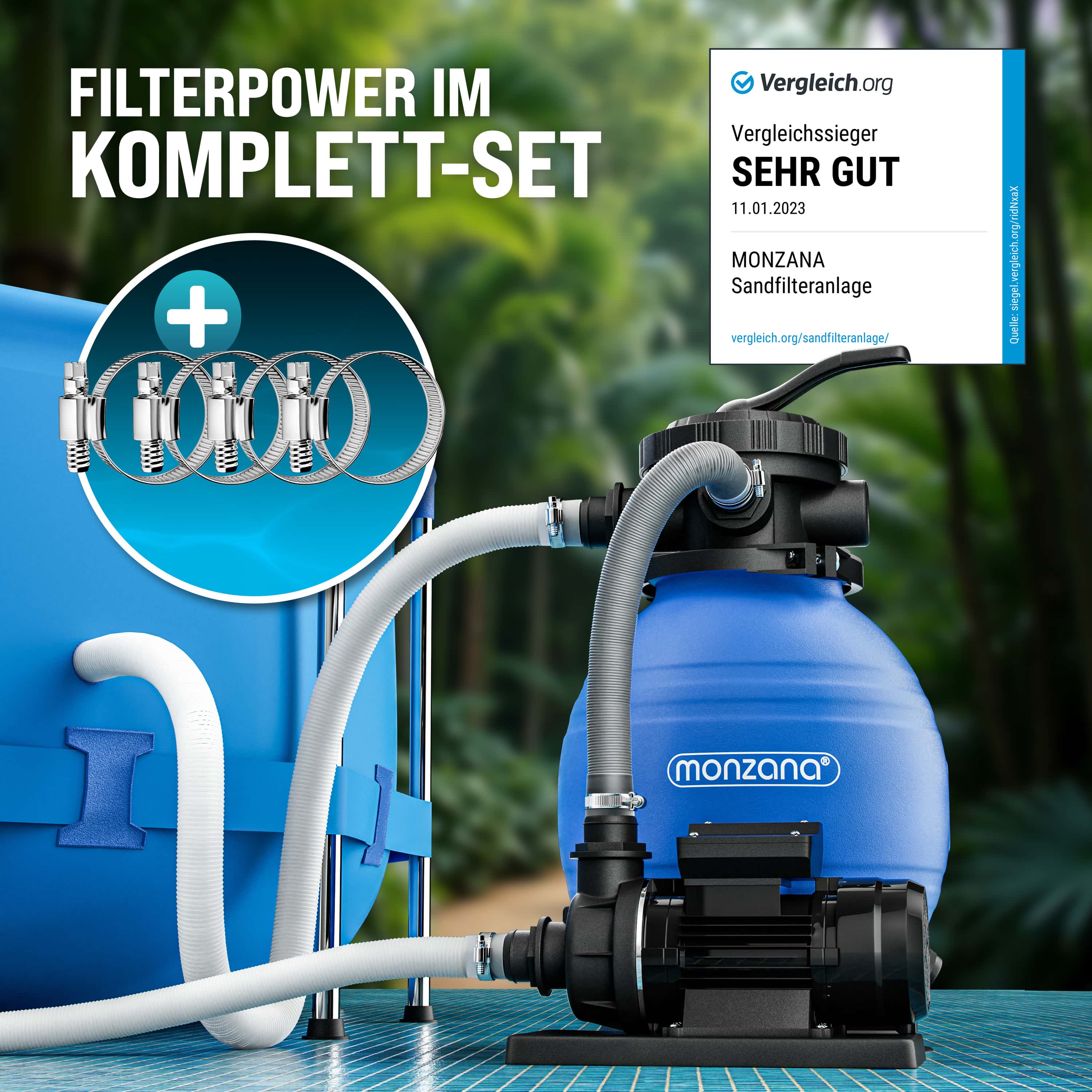 Zandfilterpomp\u0020Blauw\u002010200\u0020l\u002Fu\u0020450\u0020W