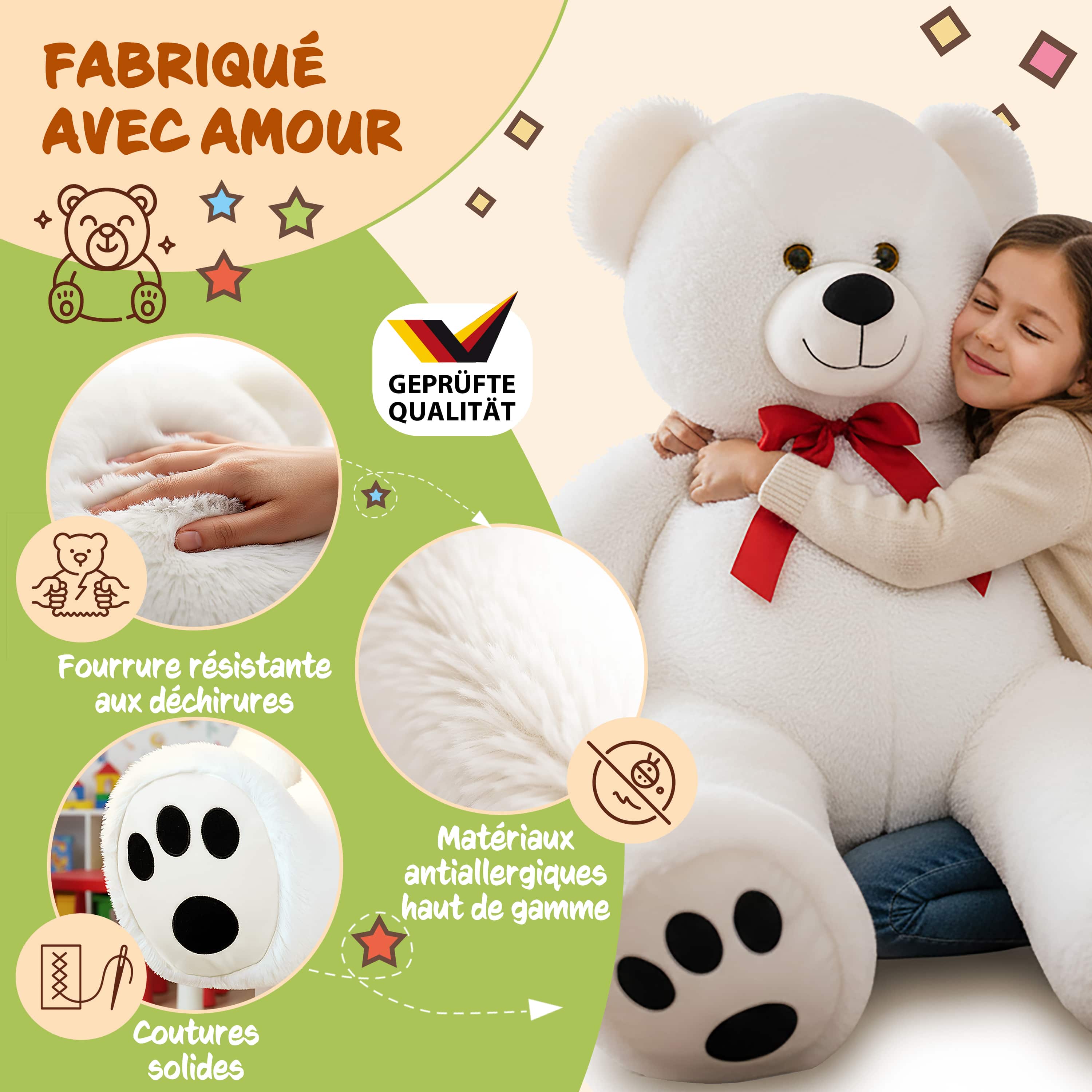 Knuffelbeer\u0020Wit\u0020Pluche\u0020150cm\u0020XXL Knuffelbeer\u0020Wit\u0020Pluche\u0020150cm\u0020XXL