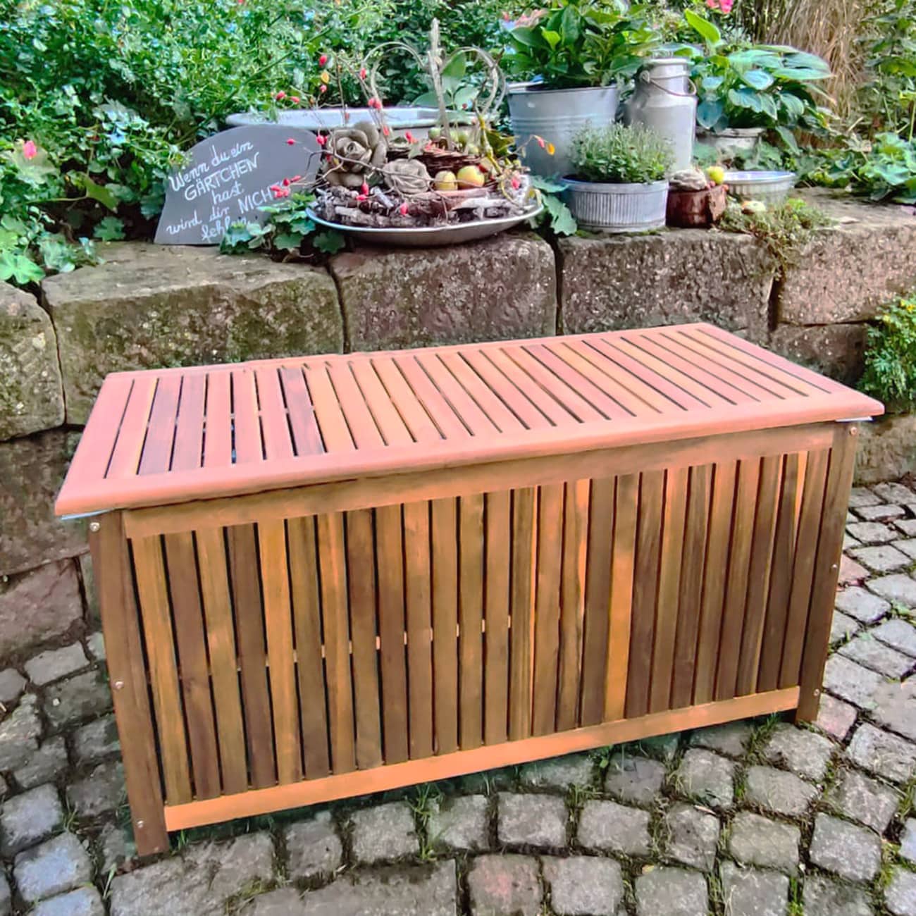 Kussenbox\u0020Acaciahout\u0020115x50x59cm\u0020Binnenvoering\u0020205L