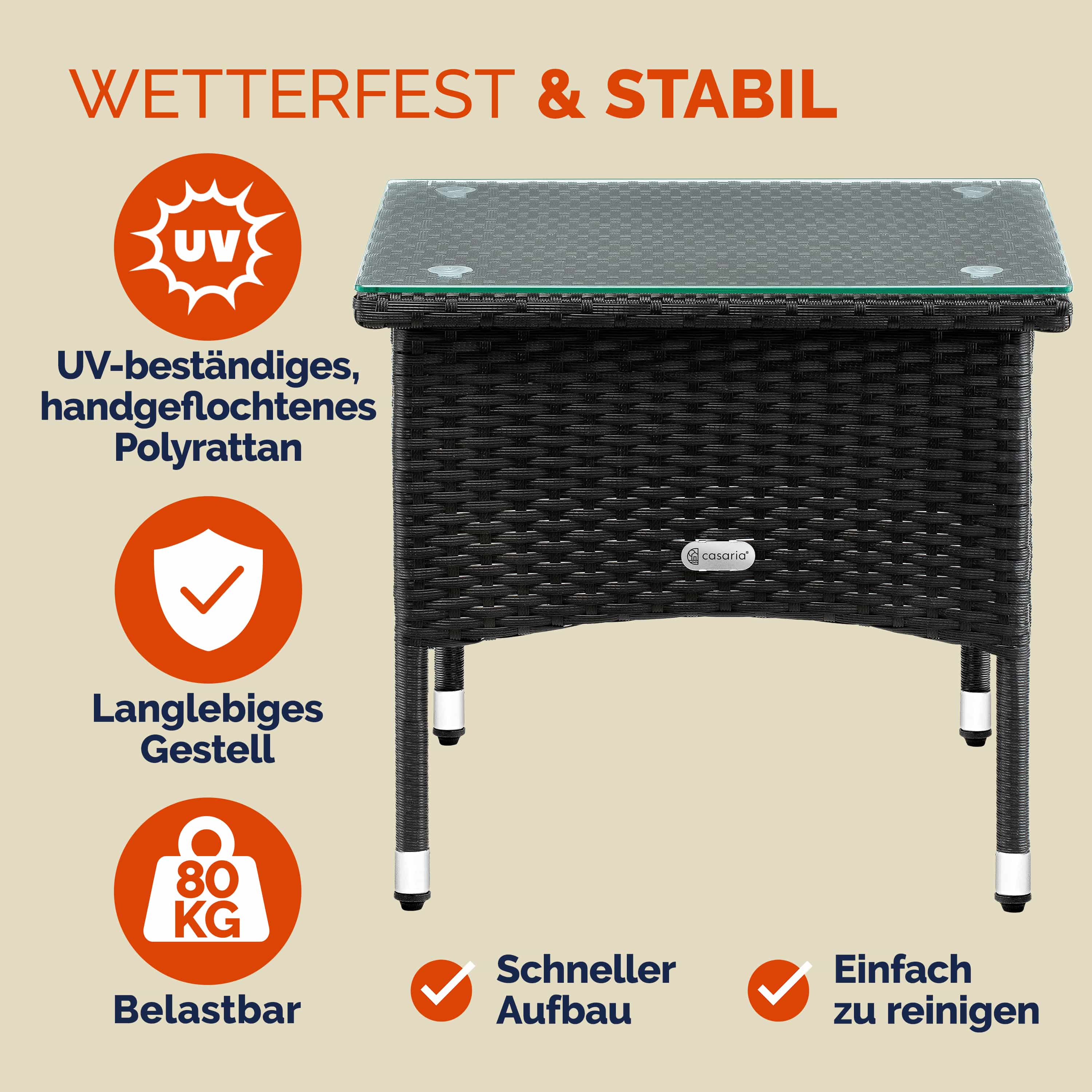 Polyrotan\u0020Bijzettafel\u0020Zwart\u002050x50x45cm Polyrotan\u0020Bijzettafel\u0020Zwart\u002050x50x45cm